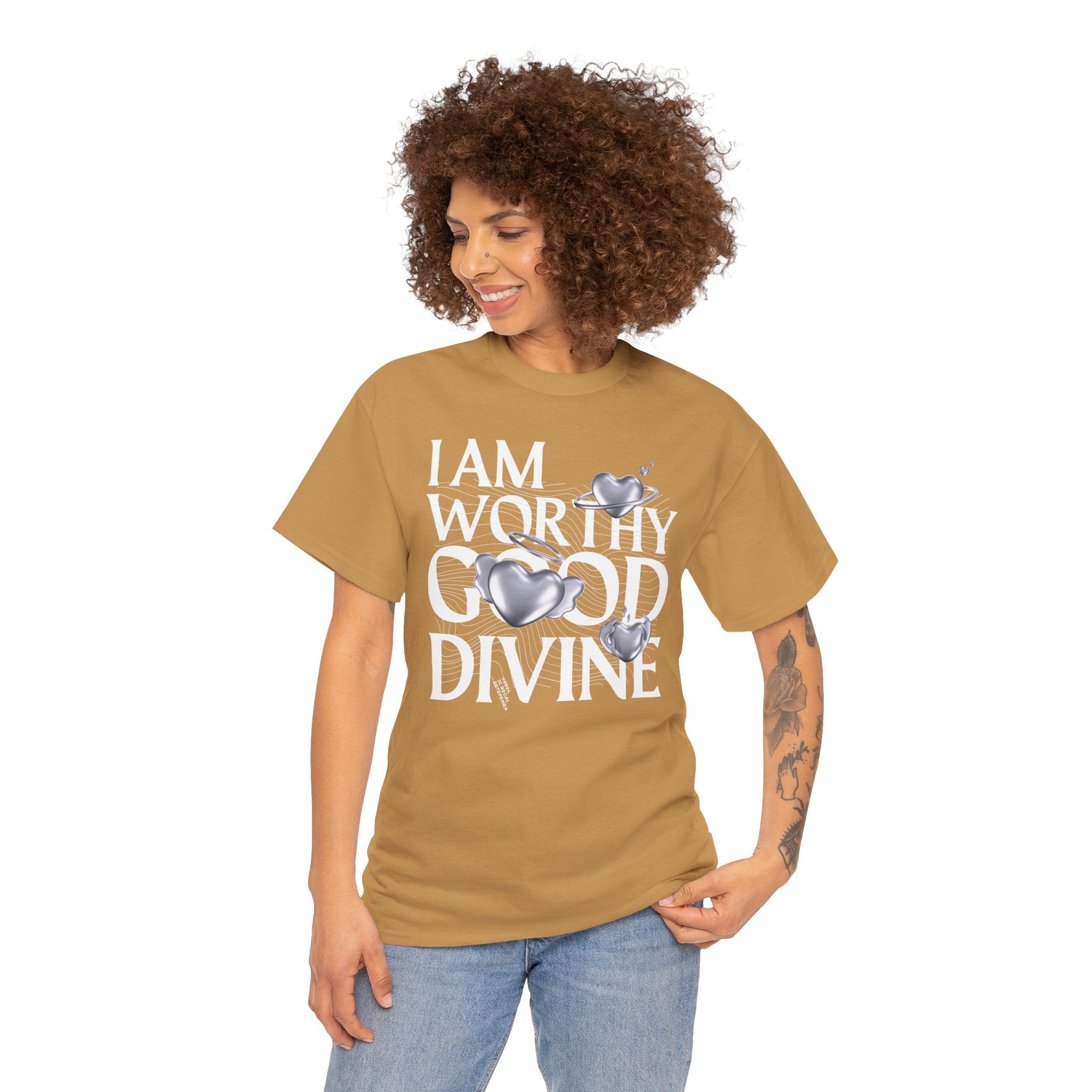 I AM WORTHY GOOD DIVINE Unisex Heavy Cotton Tee