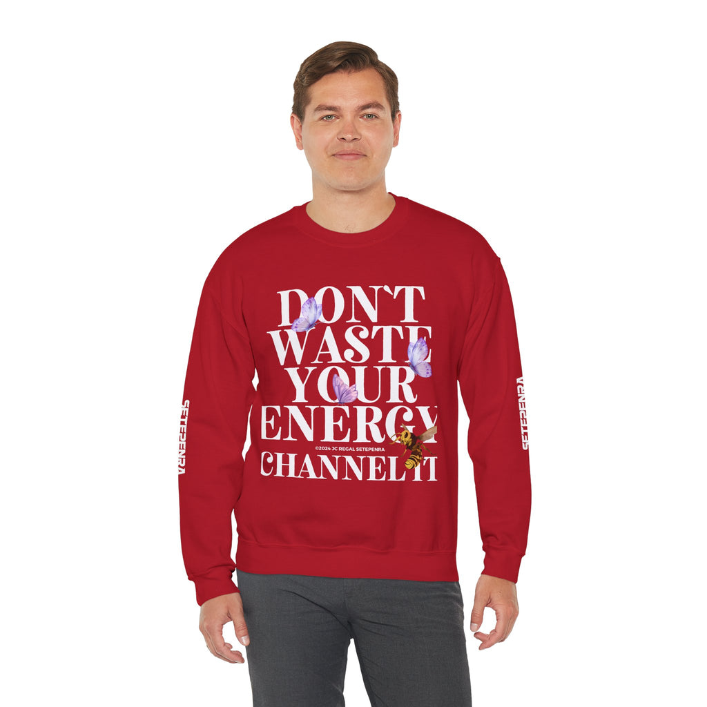Channel It Unisex Heavy Blend™ Crewneck Sweatshirt (White Print)
