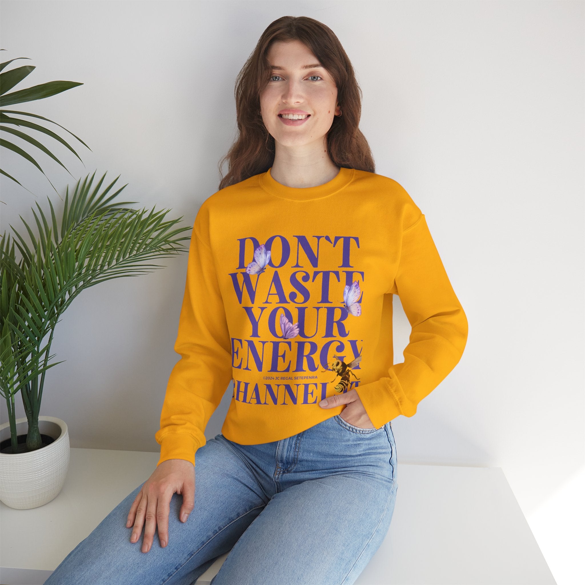 Channel It Unisex Heavy Blend™ Crewneck Sweatshirt (Purple Print)