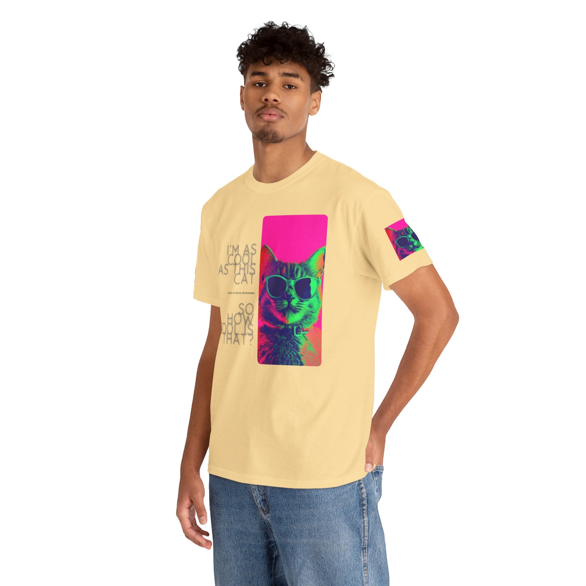Cool Cat (Whiskers 1) Unisex Heavy Cotton Tee