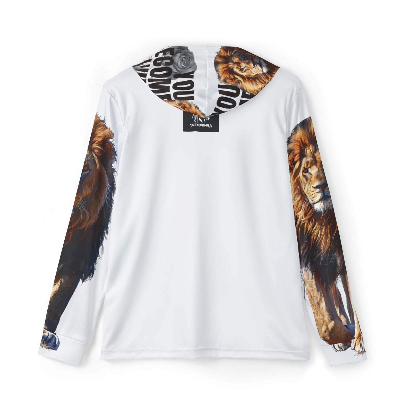You Become What You Believe Men's Sports Warmup Hoodie (White) SETEPENRA All Over Prints.