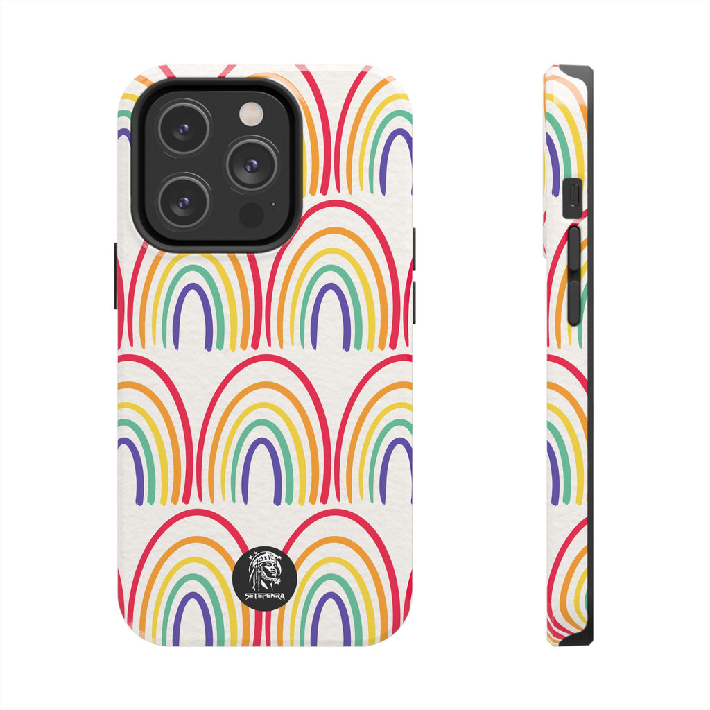 Retro Rainbow Tough Phone Case (For iPhone, Galaxy & More) SETEPENRA Phone Case.