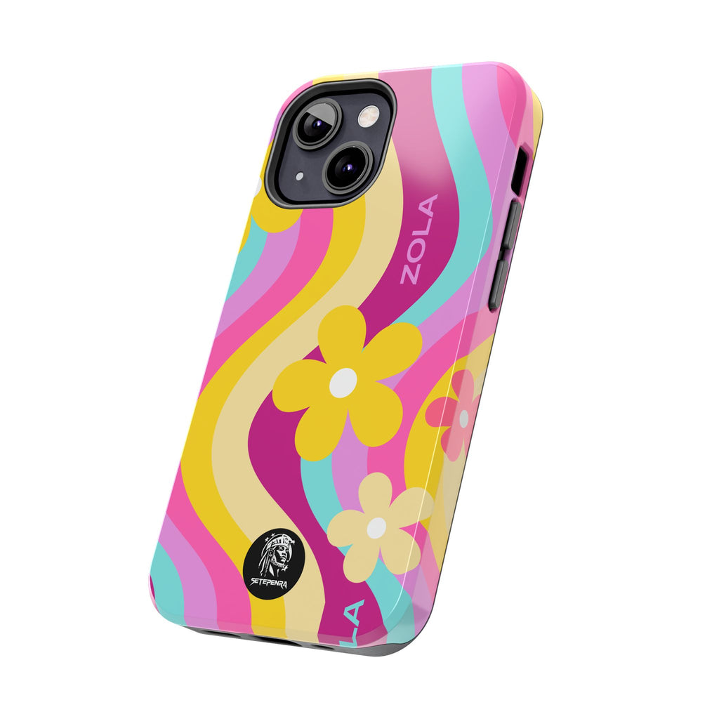 Zola Tough Phone Case (For iPhone, Galaxy & More) - Pink Wave
