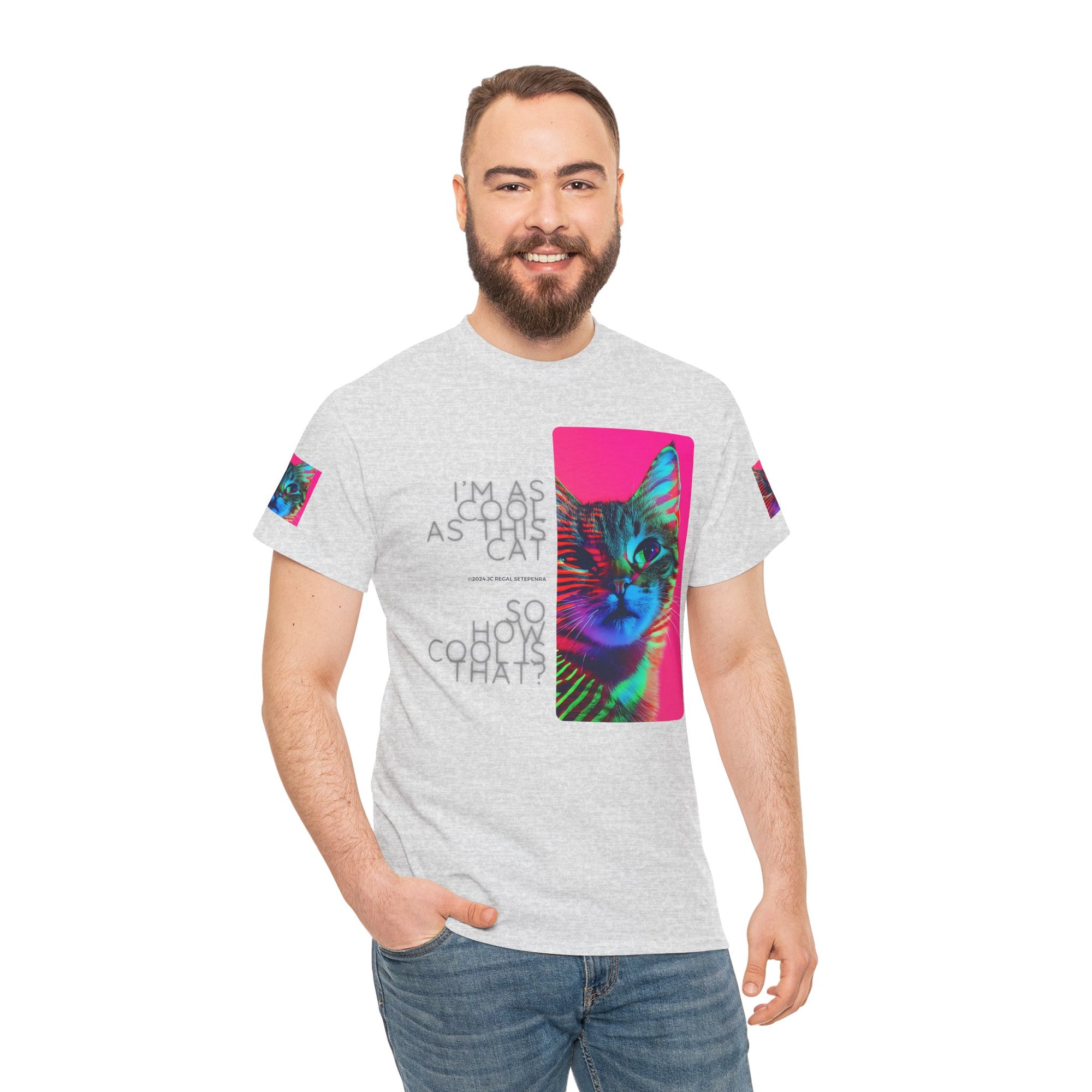 Cool Cat (Whiskers 2) Unisex Heavy Cotton Tee