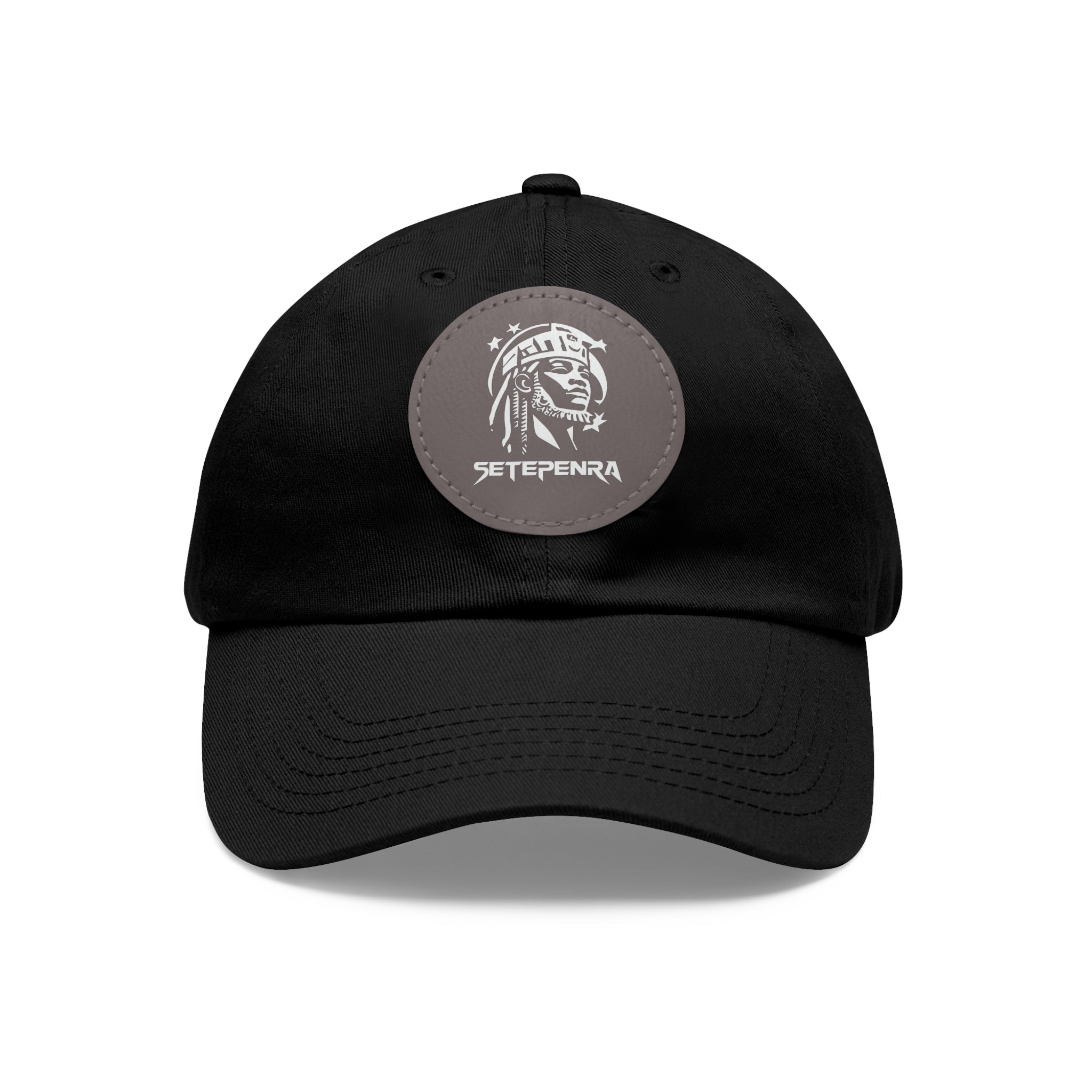 SETEPENRA Dad Hat with Leather Patch (Round) SETEPENRA Hats.