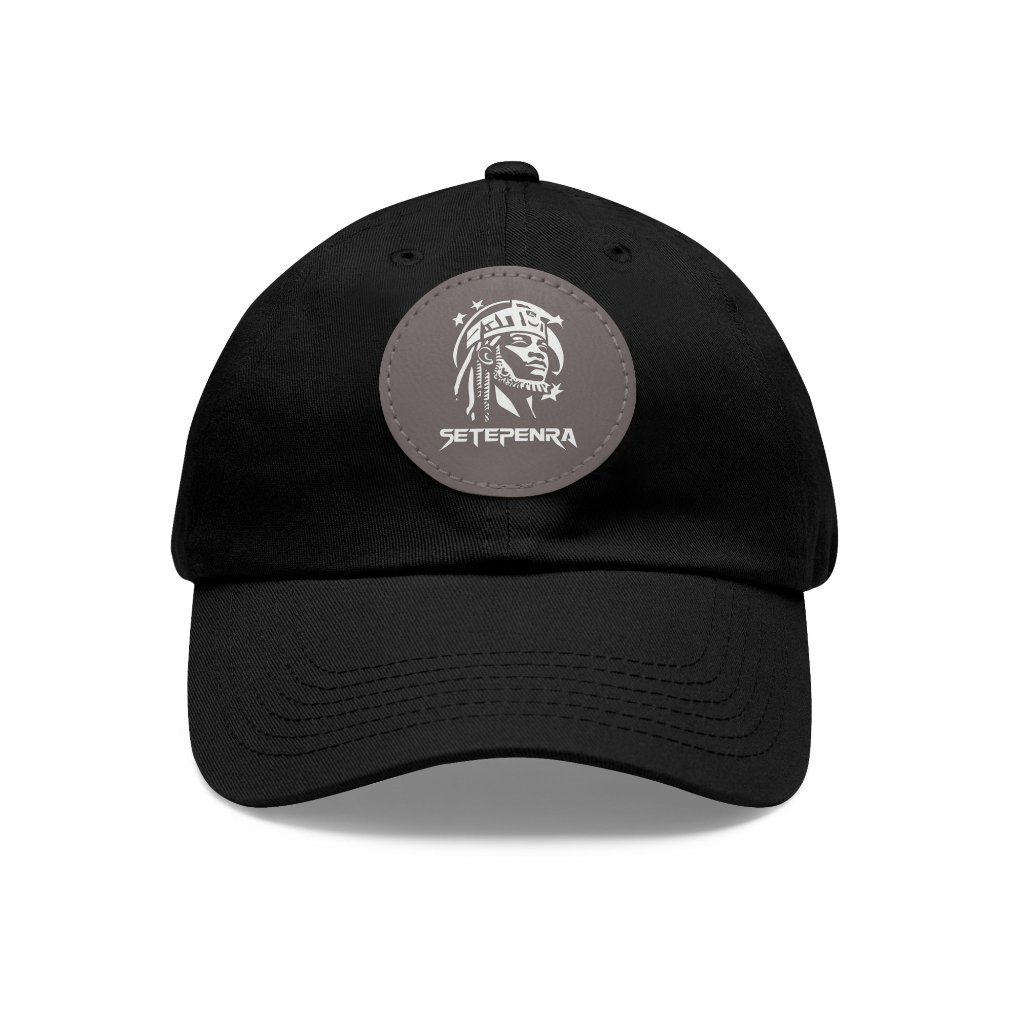 SETEPENRA Dad Hat with Leather Patch (Round) SETEPENRA Hats.