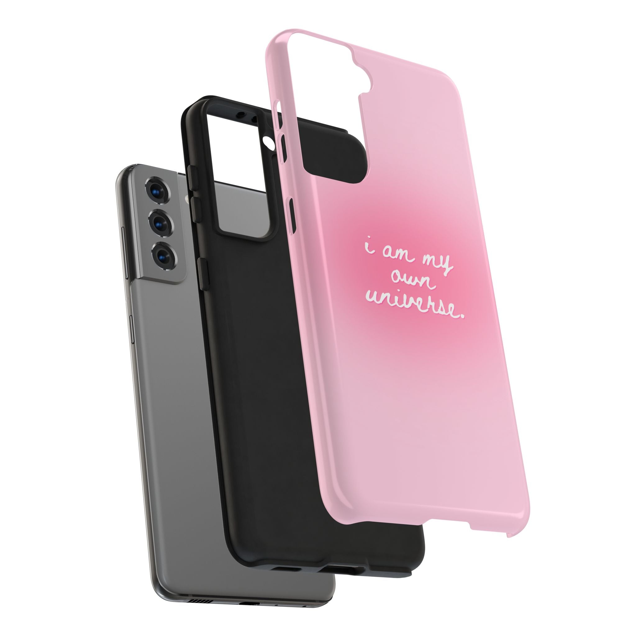 I Am My Own Universe — Pink Gradient Protective Cover Tough Phone Case