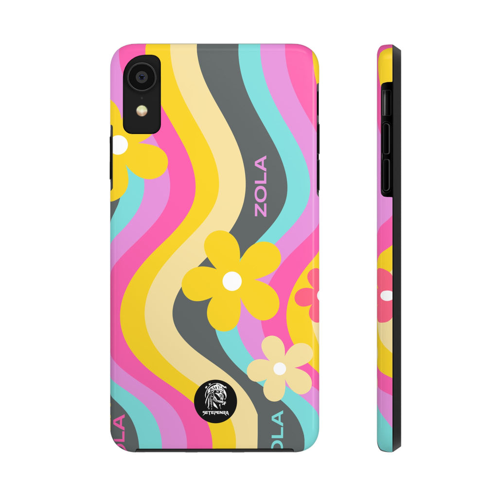 Zola Tough Phone Case (For iPhone, Galaxy & More) - Dark Grey Wave SETEPENRA Phone Case.