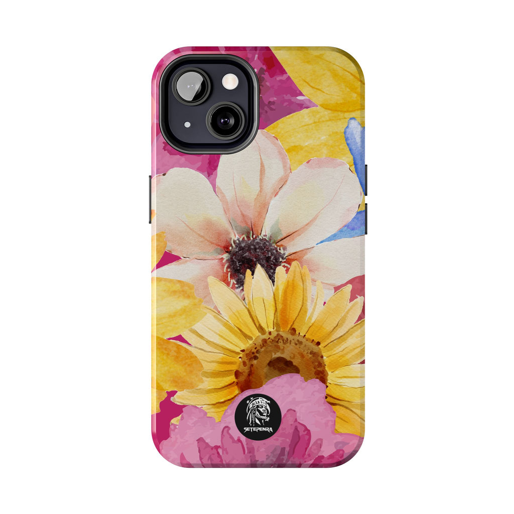 Watercolor Flowers Tough Phone Case (For iPhone, Galaxy & More)