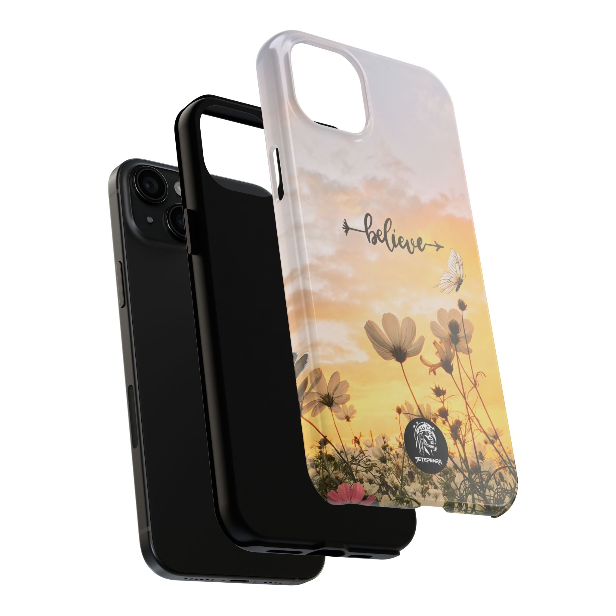 Believe Tough Phone Case (For iPhone, Galaxy & More) - Aesthetic Flower