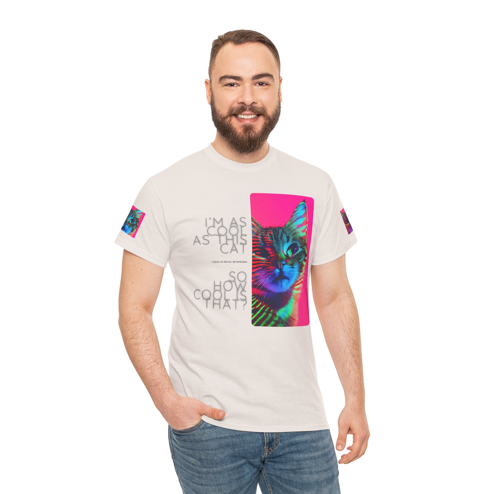 Cool Cat (Whiskers 2) Unisex Heavy Cotton Tee