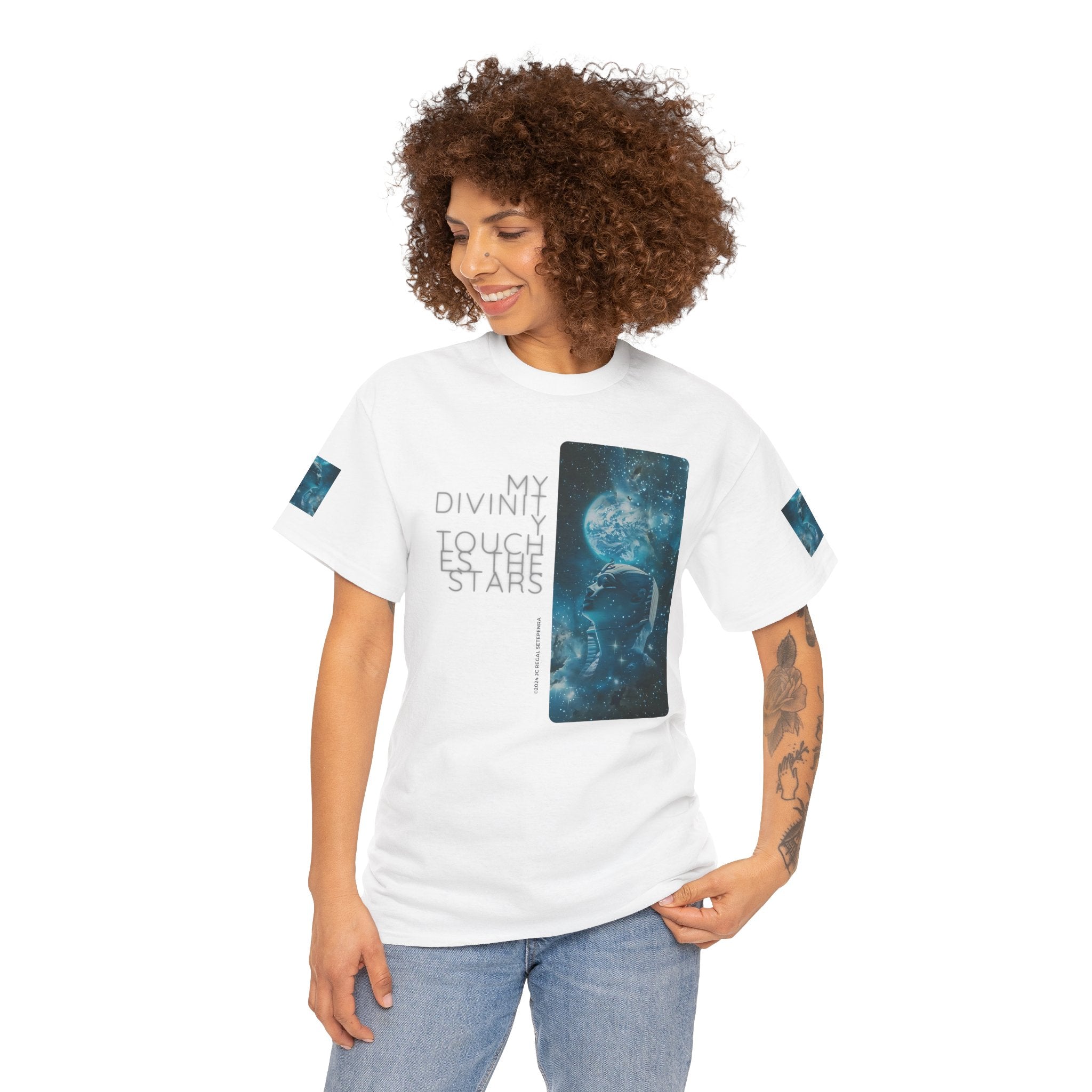 My Divinity Touches The Stars Unisex Heavy Cotton Tee SETEPENRA T-Shirt.