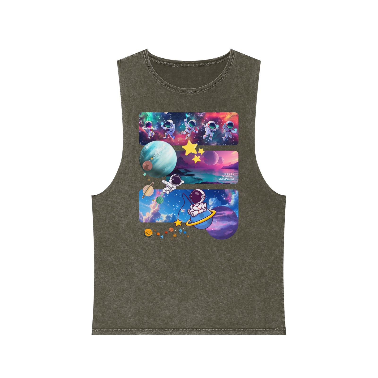 Astro Cosmo Unisex Stonewash Tank Top SETEPENRA Tank Top.