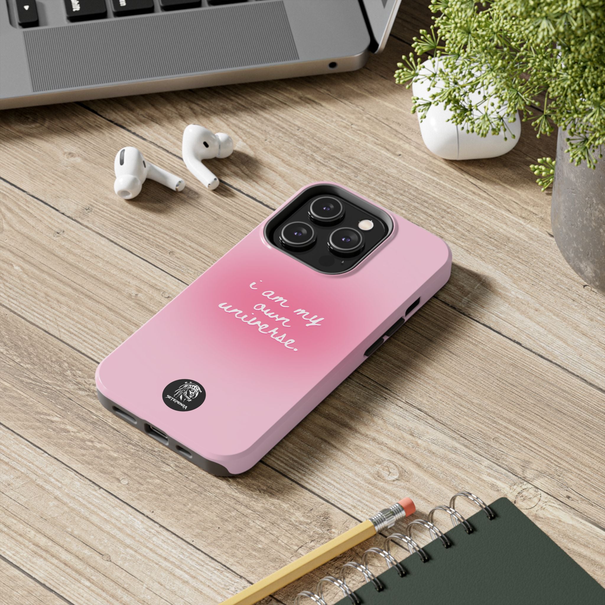 I Am My Own Universe Tough Phone Case (For iPhone, Galaxy & More) - Light Pink