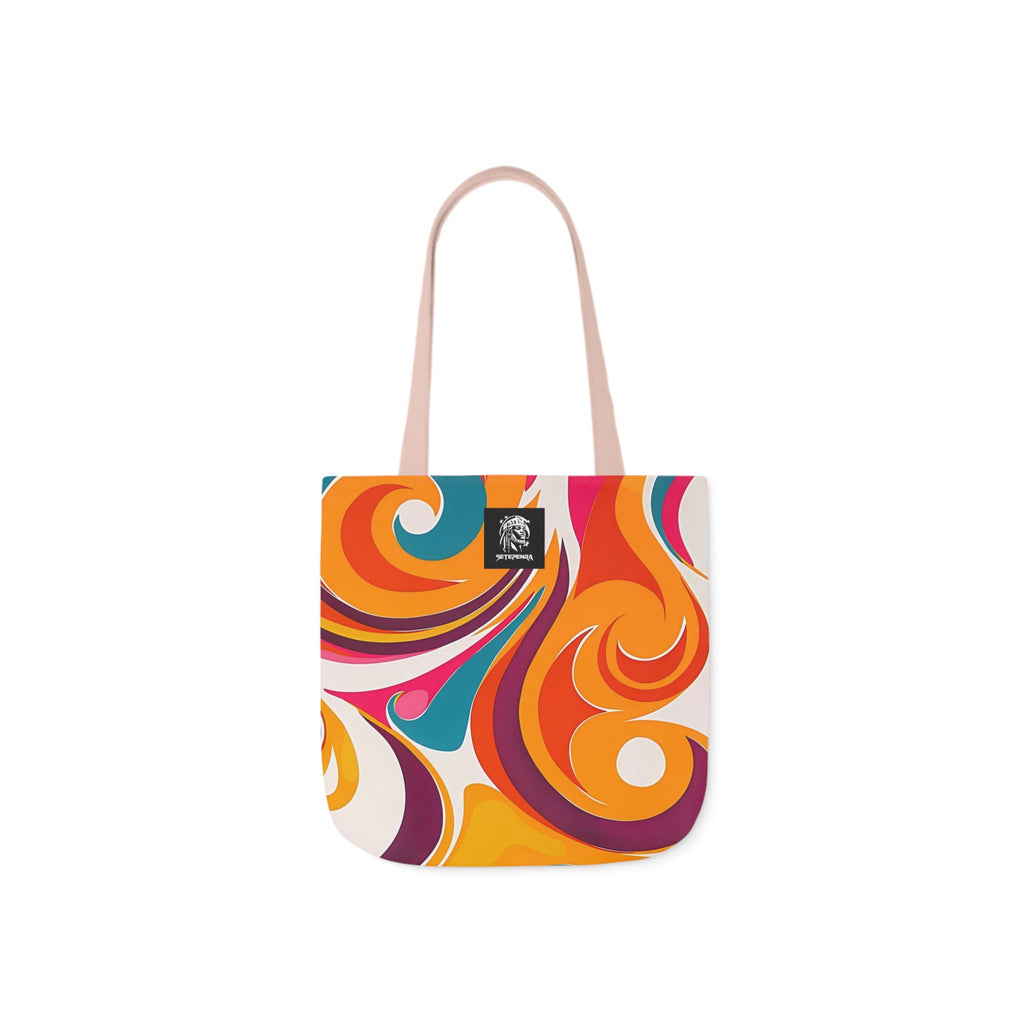 Golden Kandi Swirl  Canvas Tote Bag, 5-Color Straps