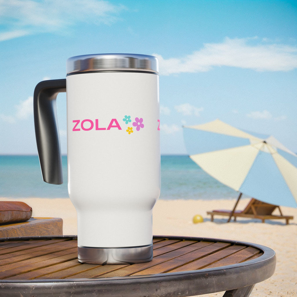 Zola Stainless Steel Travel Mug With Handle, 14oz