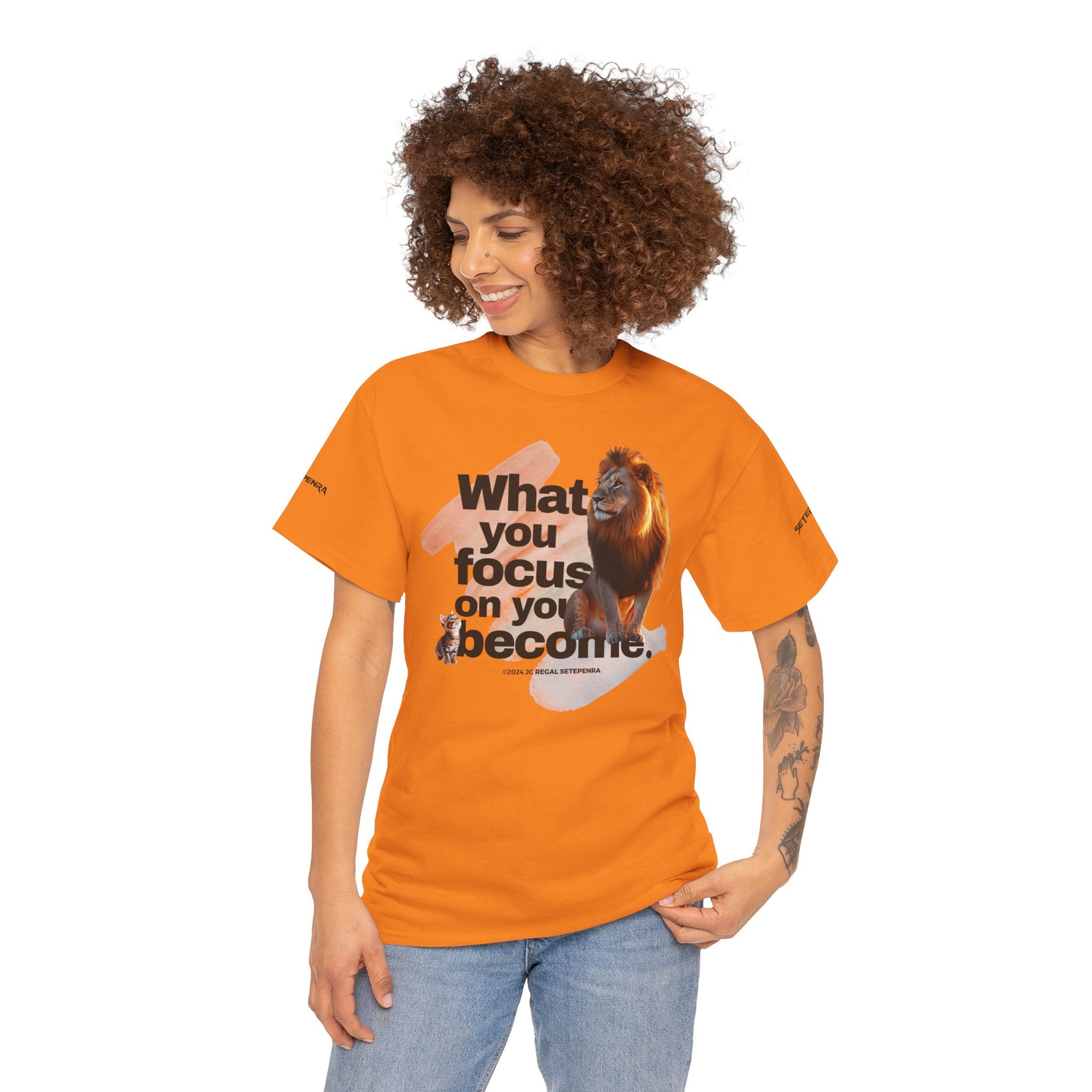 What You Focus On You Become Unisex Heavy Cotton Tee