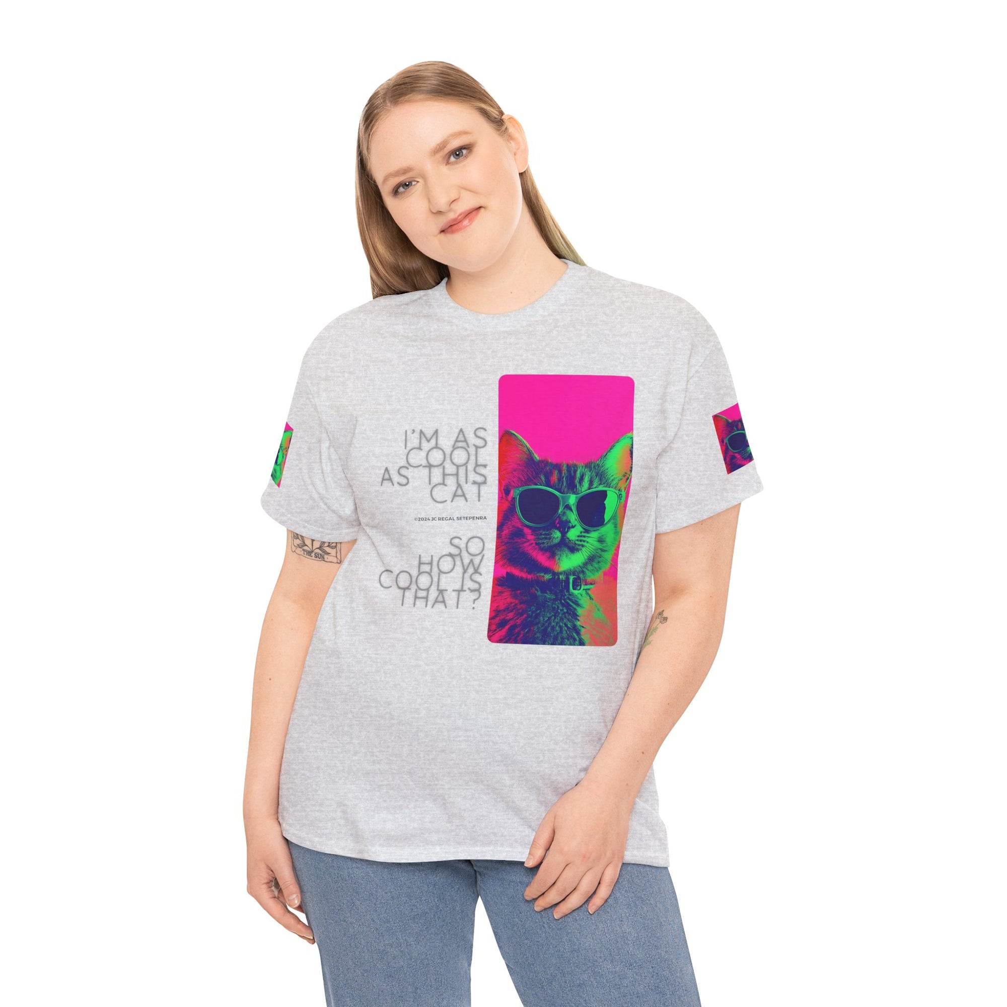 Cool Cat (Whiskers 1) Unisex Heavy Cotton Tee