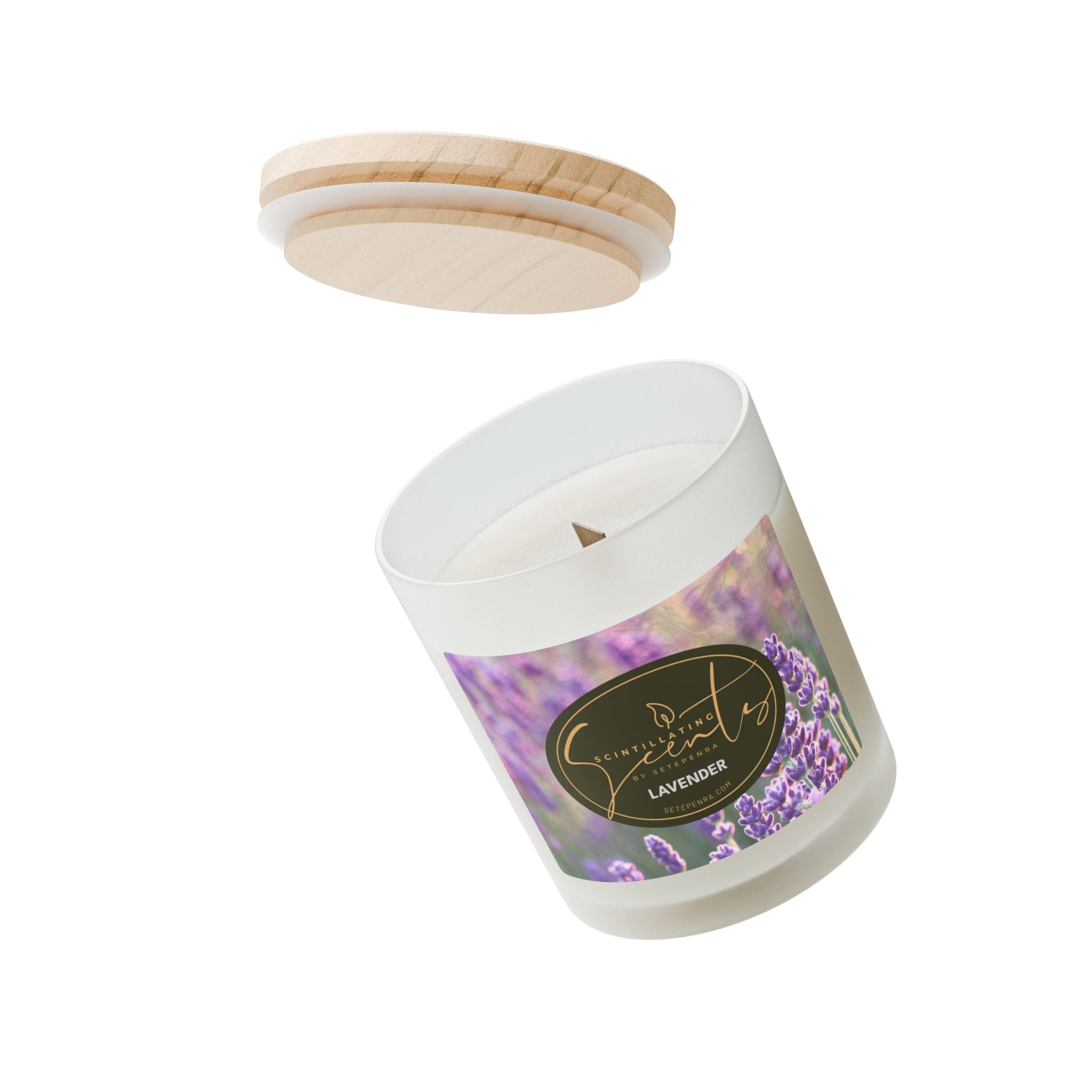 Scintillating Scents by SETEPENRA Frosted Glass Candle, 11oz
