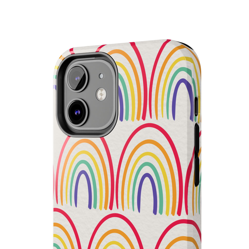 Retro Rainbow Tough Phone Case (For iPhone, Galaxy & More)