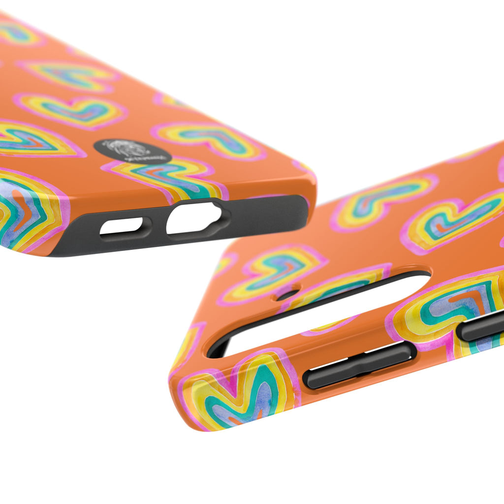 Rainbow Heart Tough Phone Case (For iPhone, Galaxy & More) - Crusta