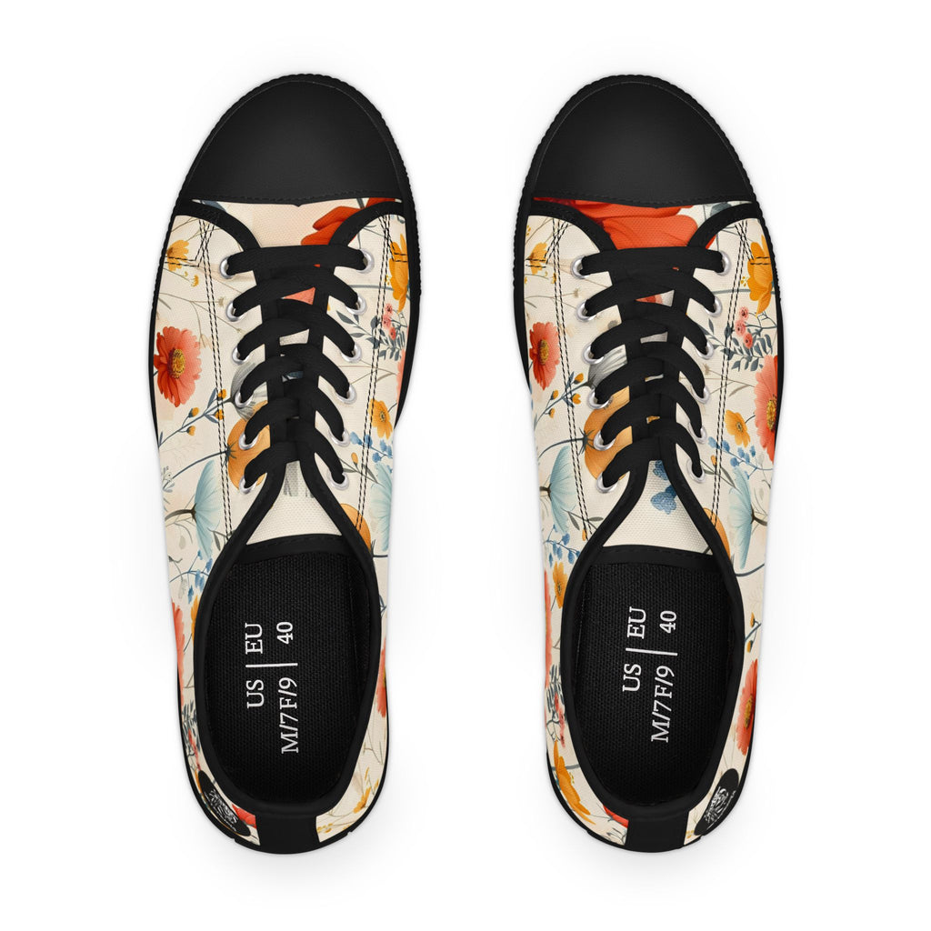 Flower Mist Women's Low Top Sneakers SETEPENRA Shoes.