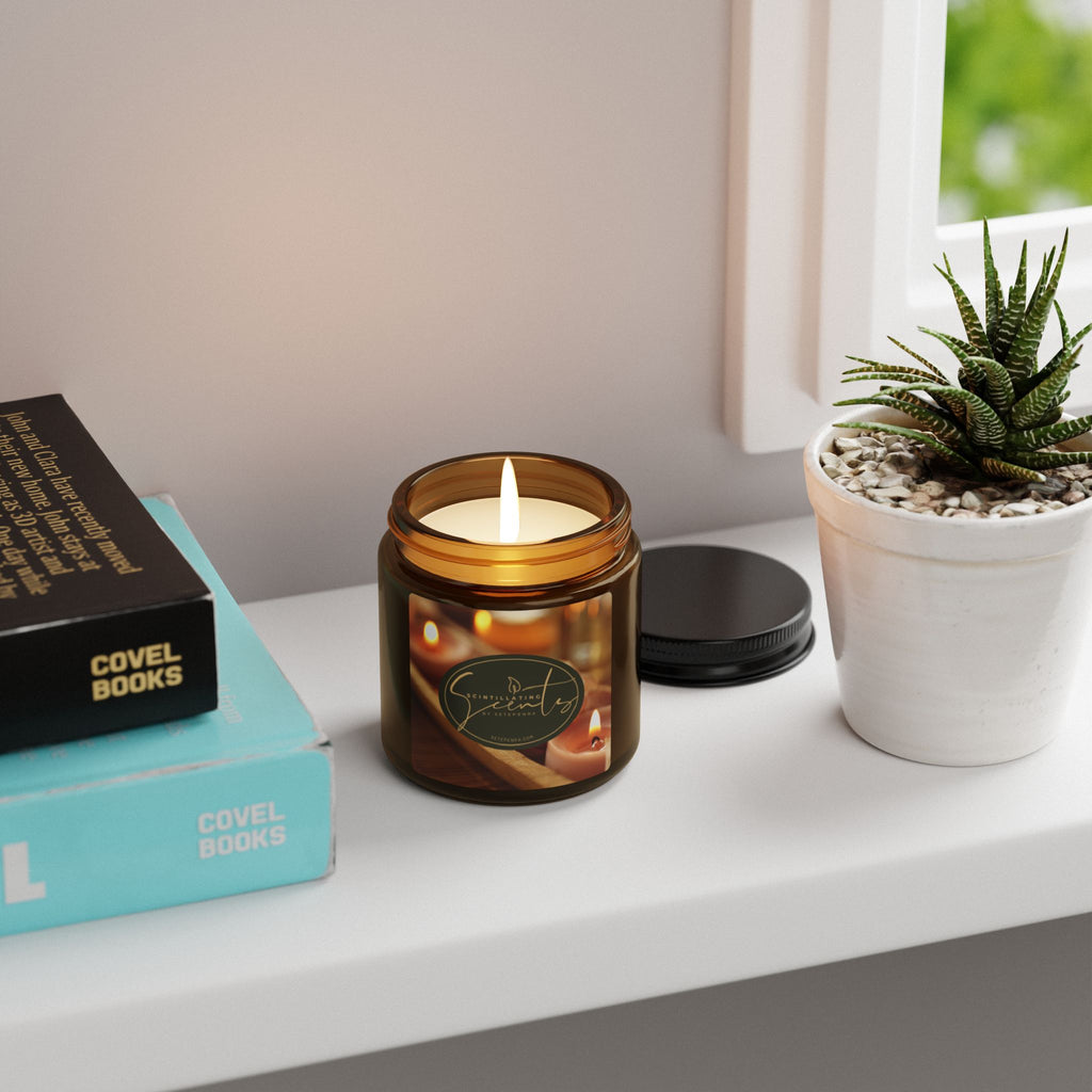 Scintillating Scents by SETEPENRA Scented Soy Candle (Multi-Size, Amber Jar) SETEPENRA Home Decor.