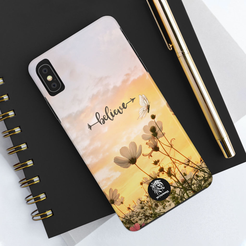 Believe Tough Phone Case (For iPhone, Galaxy & More) - Aesthetic Flower