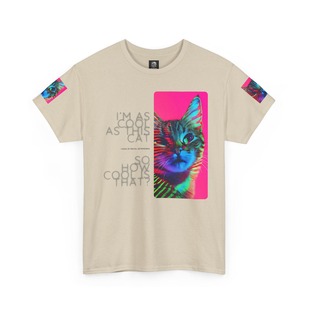 Cool Cat (Whiskers 2) Unisex Heavy Cotton Tee SETEPENRA T-Shirt.