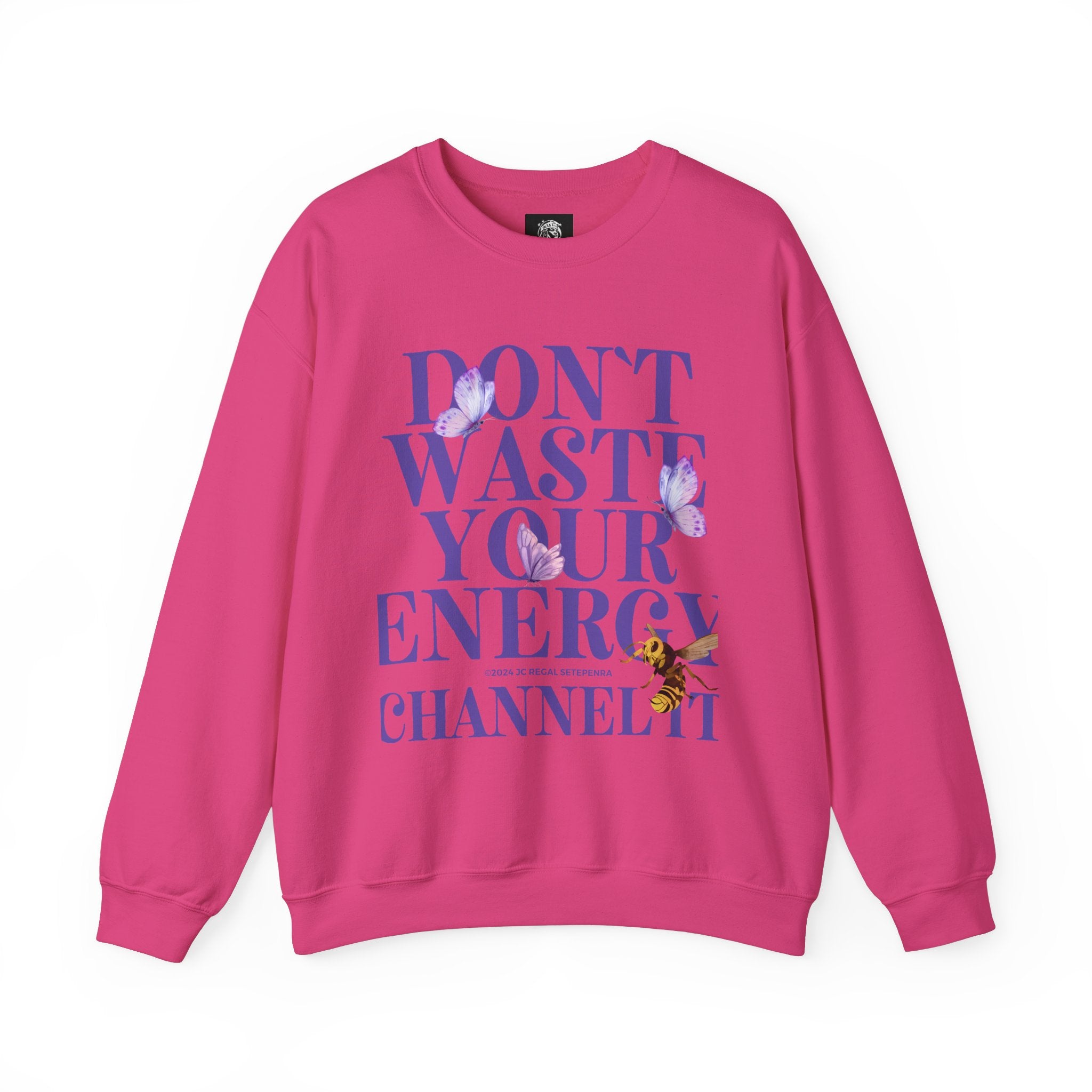 Channel It Unisex Heavy Blend™ Crewneck Sweatshirt (Purple Print) SETEPENRA Sweatshirt.