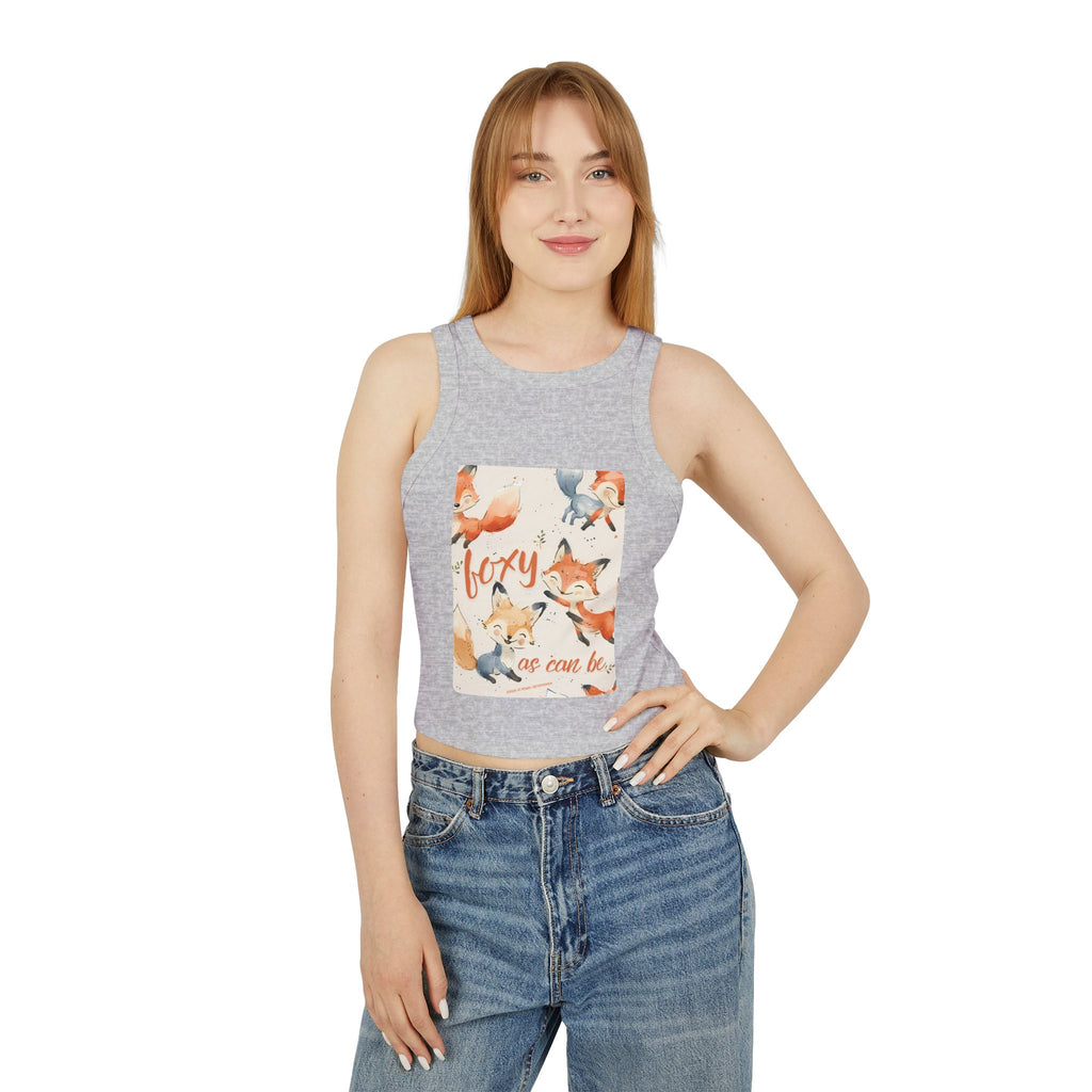 Foxy As Can Be Women's Micro Rib Racer Tank Top SETEPENRA Tank Top.