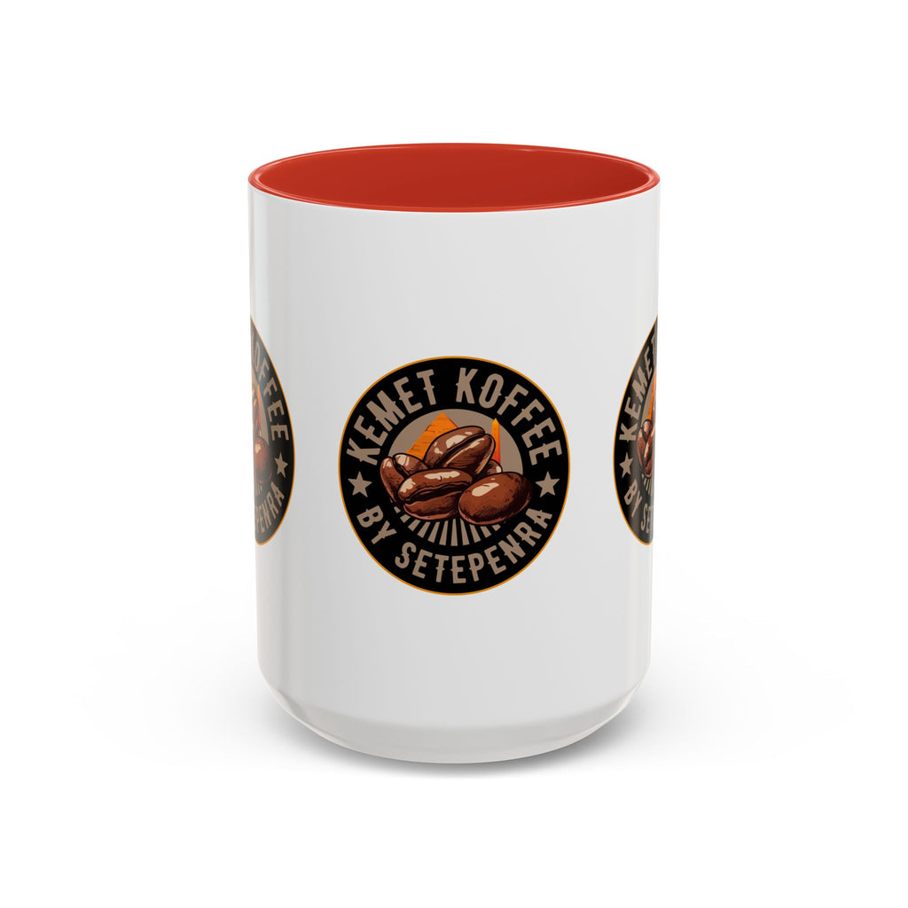 Kemet Koffee By Setepenra Accent Coffee Mug, 11oz, 15oz (Various Colors)