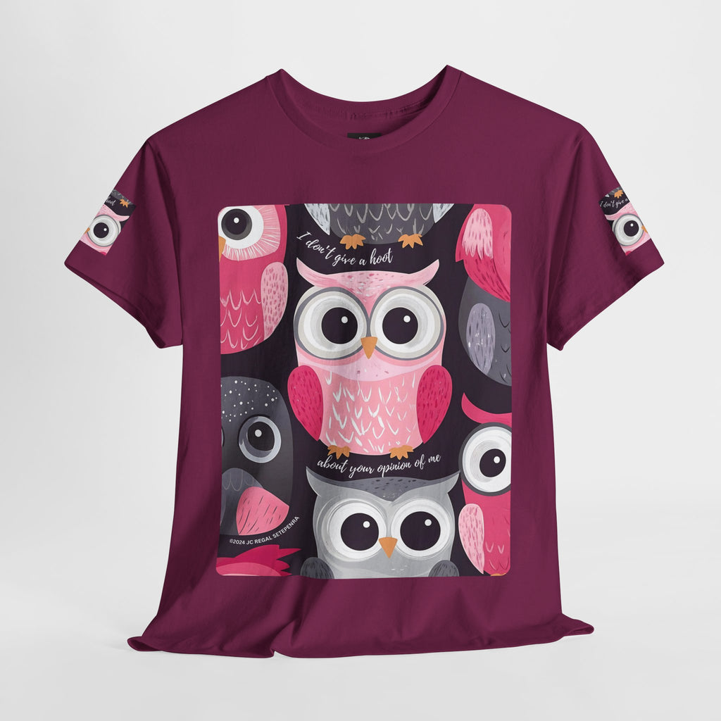 Don't Give A Hoot Unisex Heavy Cotton Tee SETEPENRA T-Shirt.
