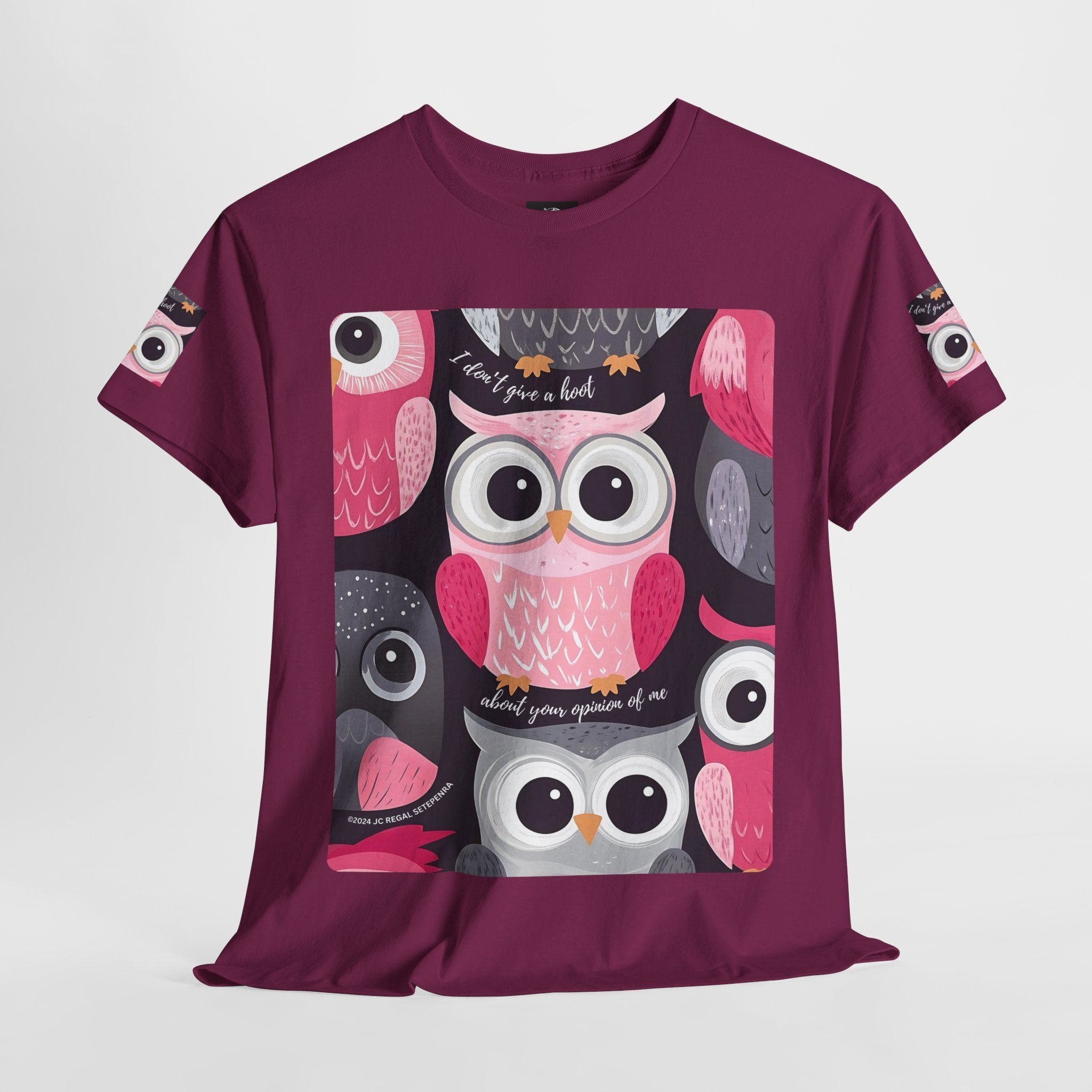 Don't Give A Hoot Unisex Heavy Cotton Tee SETEPENRA T-Shirt.