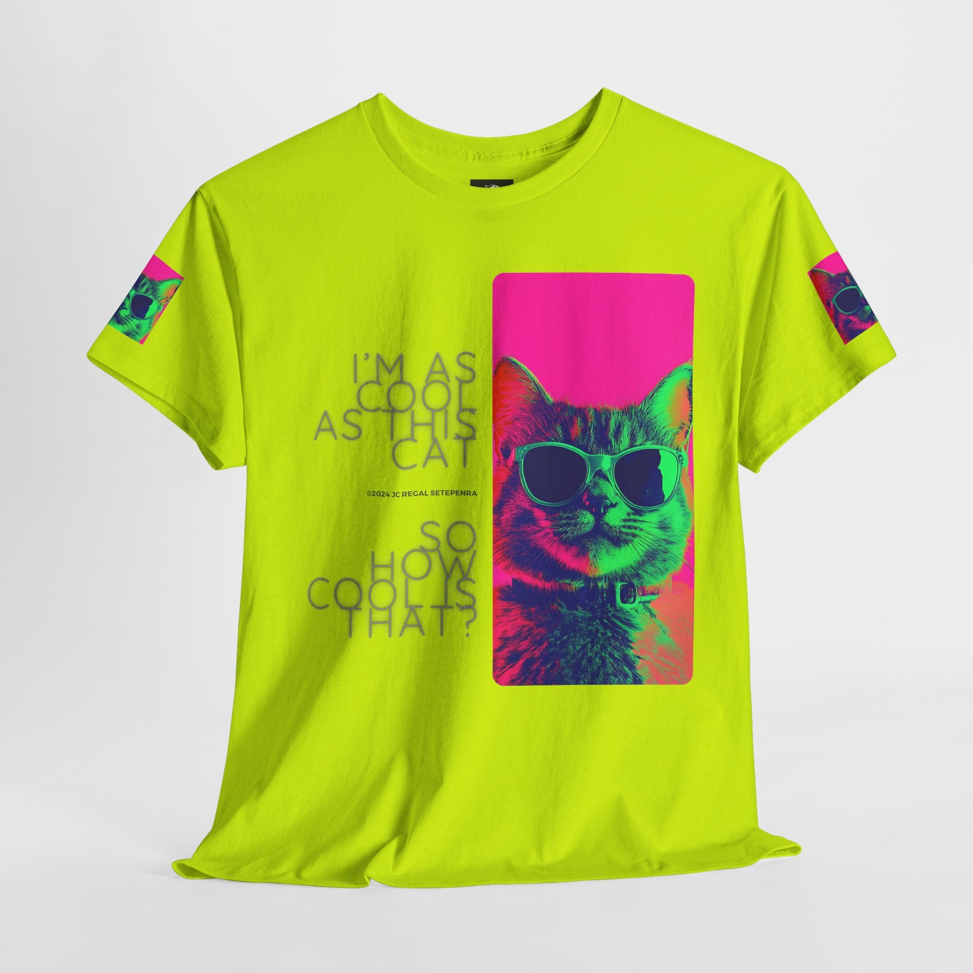 Cool Cat (Whiskers 1) Unisex Heavy Cotton Tee