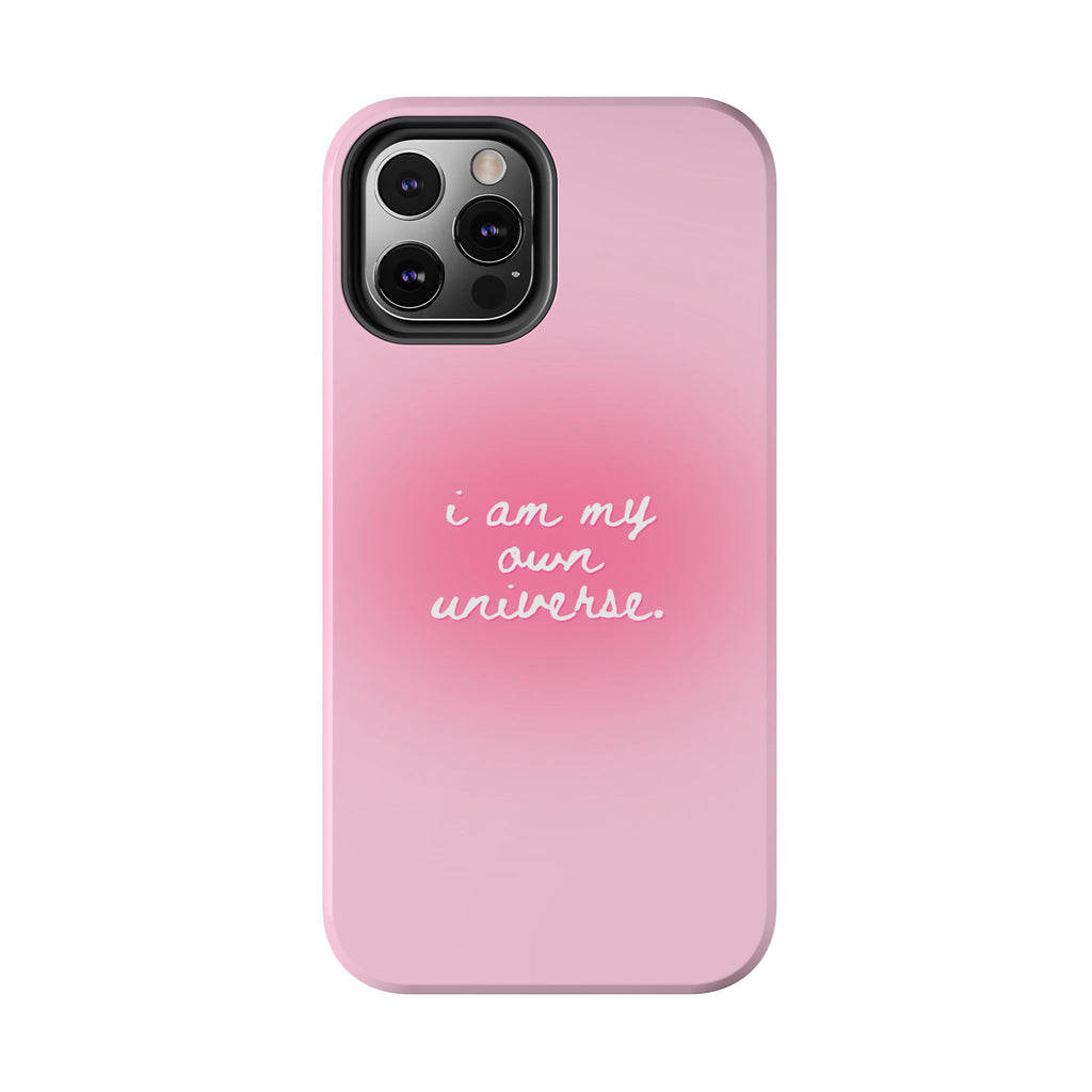 I Am My Own Universe — Pink Gradient Protective Cover Tough Phone Case