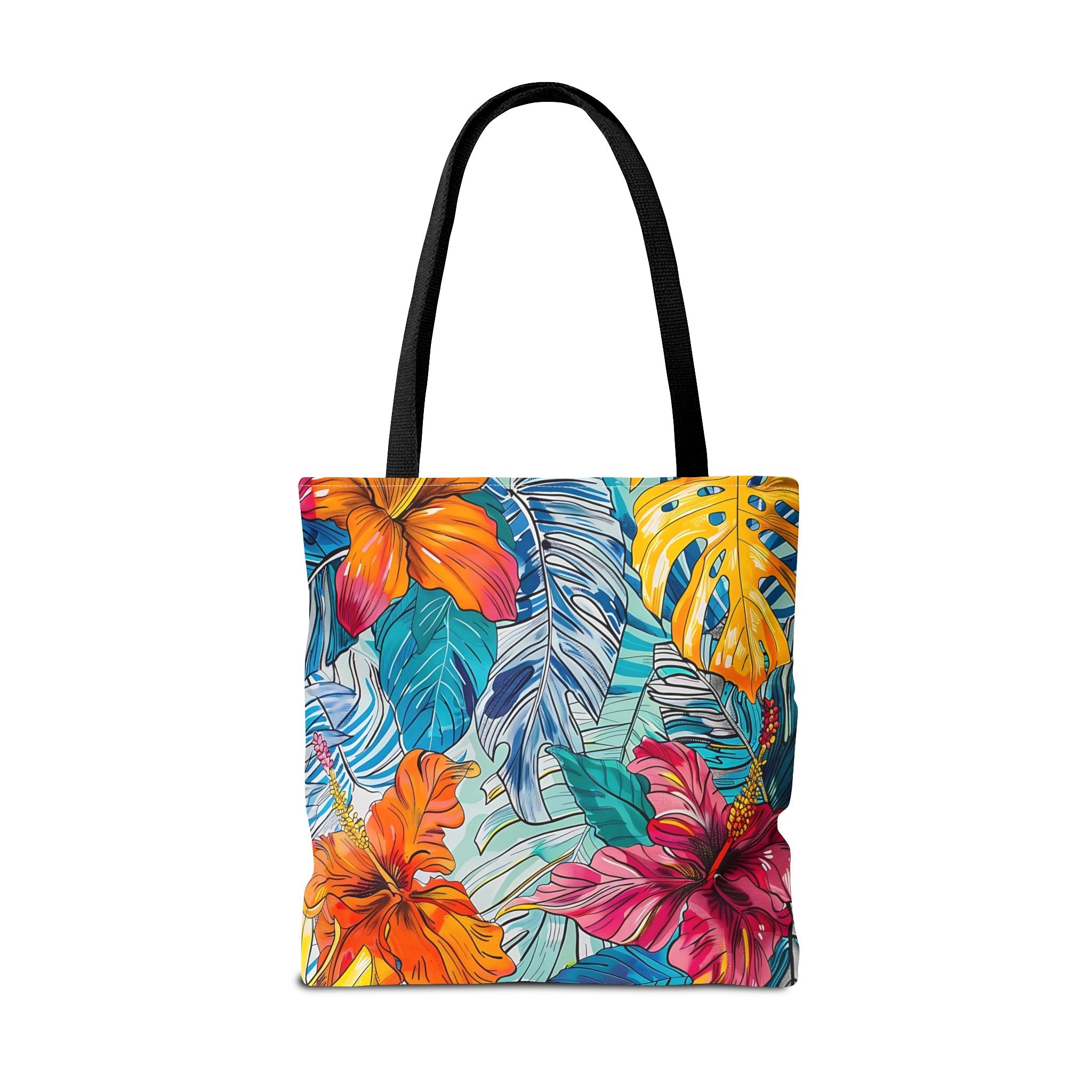 Monstera Hibiscus Tote Bag