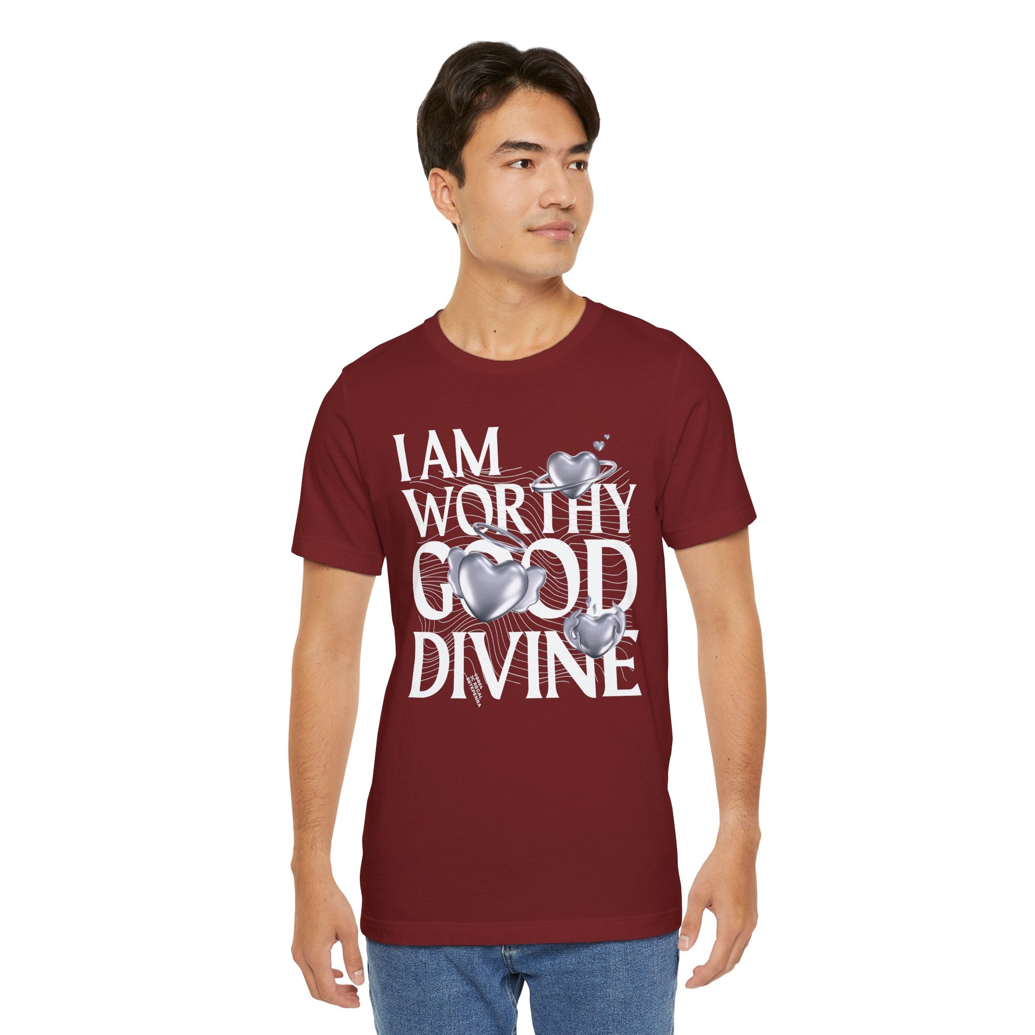 I AM WORTHY GOOD DIVINE Unisex Jersey Short Sleeve Tee