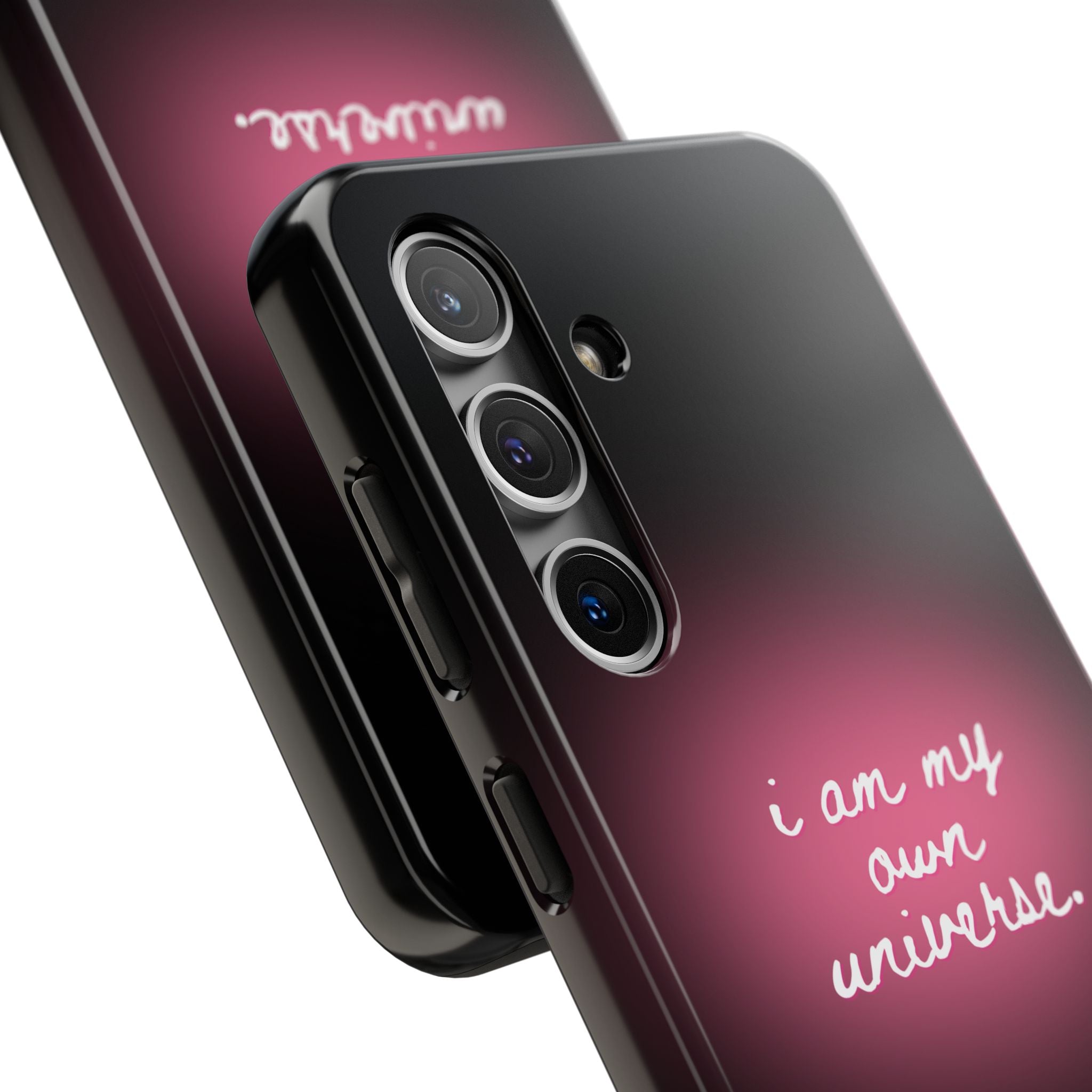 I Am My Own Universe — Pink Glow Protective Cover Tough Phone Case