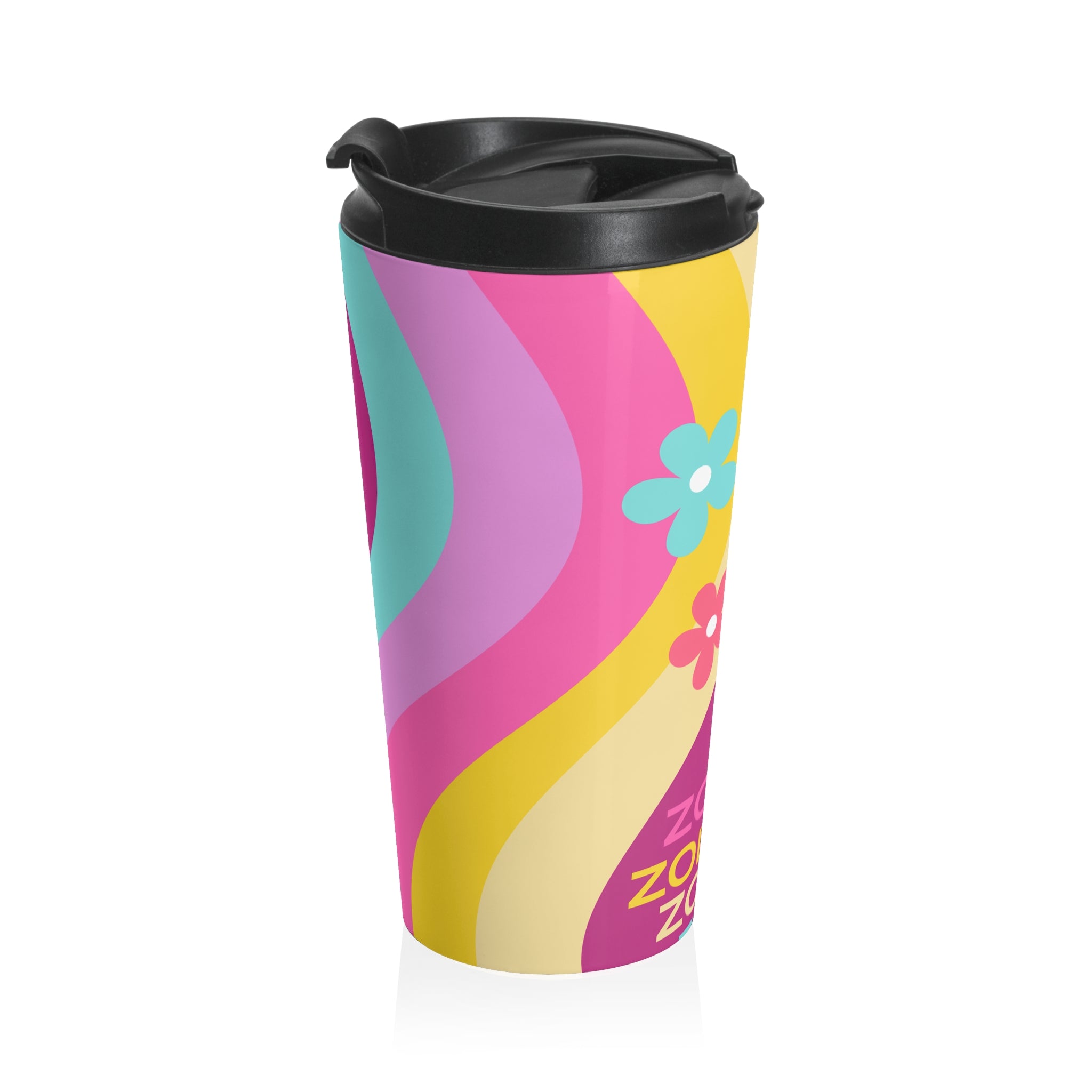 Zola Wave Stainless Steel Travel Mug, 15oz SETEPENRA Mug.
