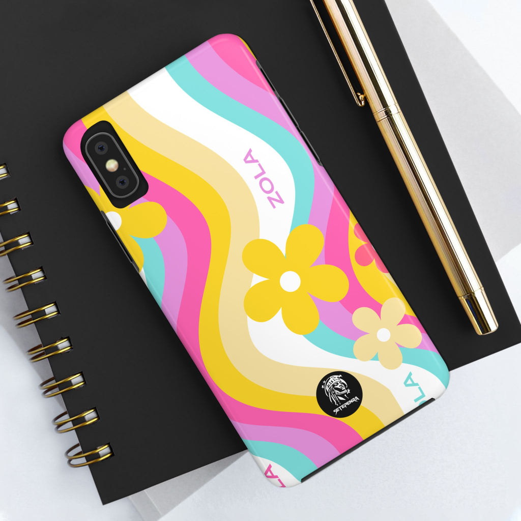 Zola Tough Phone Case (For iPhone, Galaxy & More) - White Wave