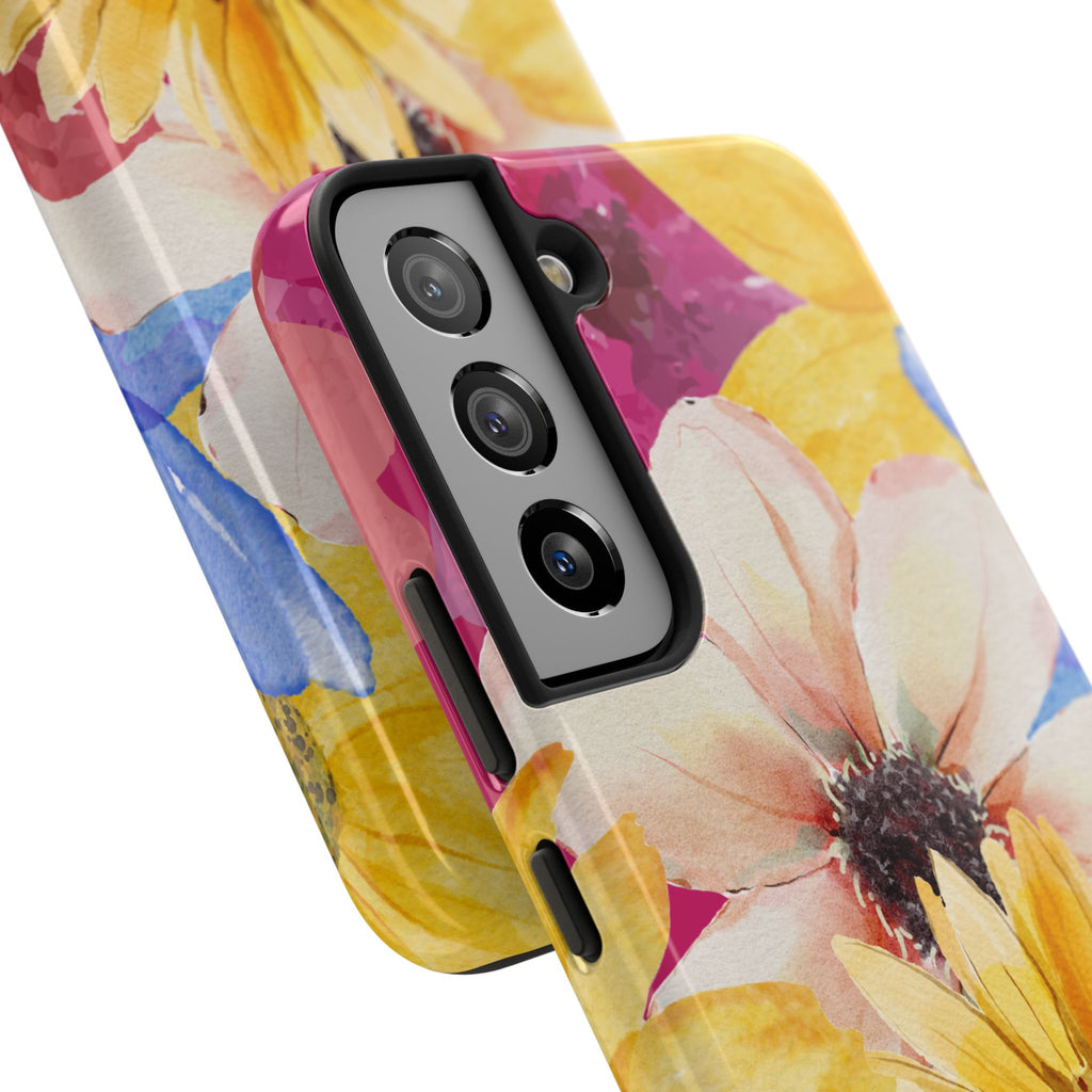 Watercolor Flowers Tough Phone Case (For iPhone, Galaxy & More)