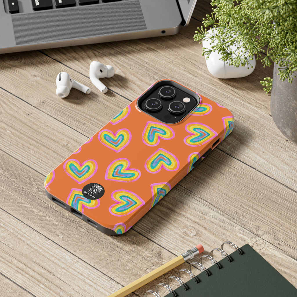 Rainbow Heart Tough Phone Case (For iPhone, Galaxy & More) - Crusta