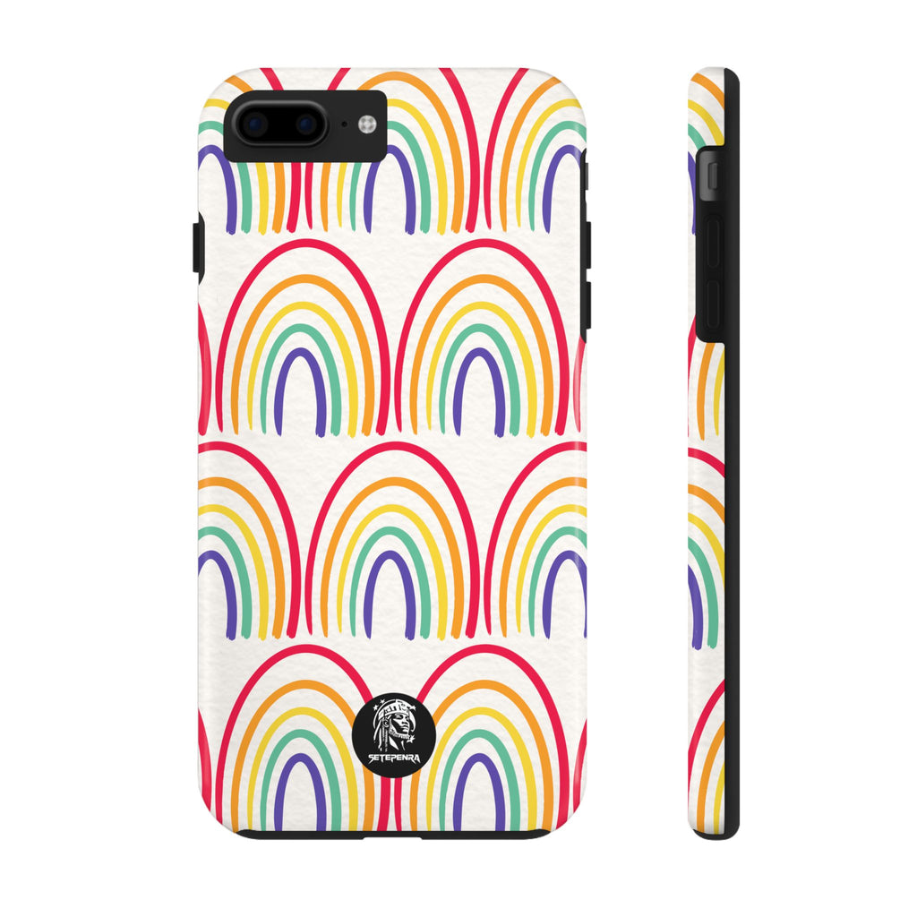 Retro Rainbow Tough Phone Case (For iPhone, Galaxy & More) SETEPENRA Phone Case.