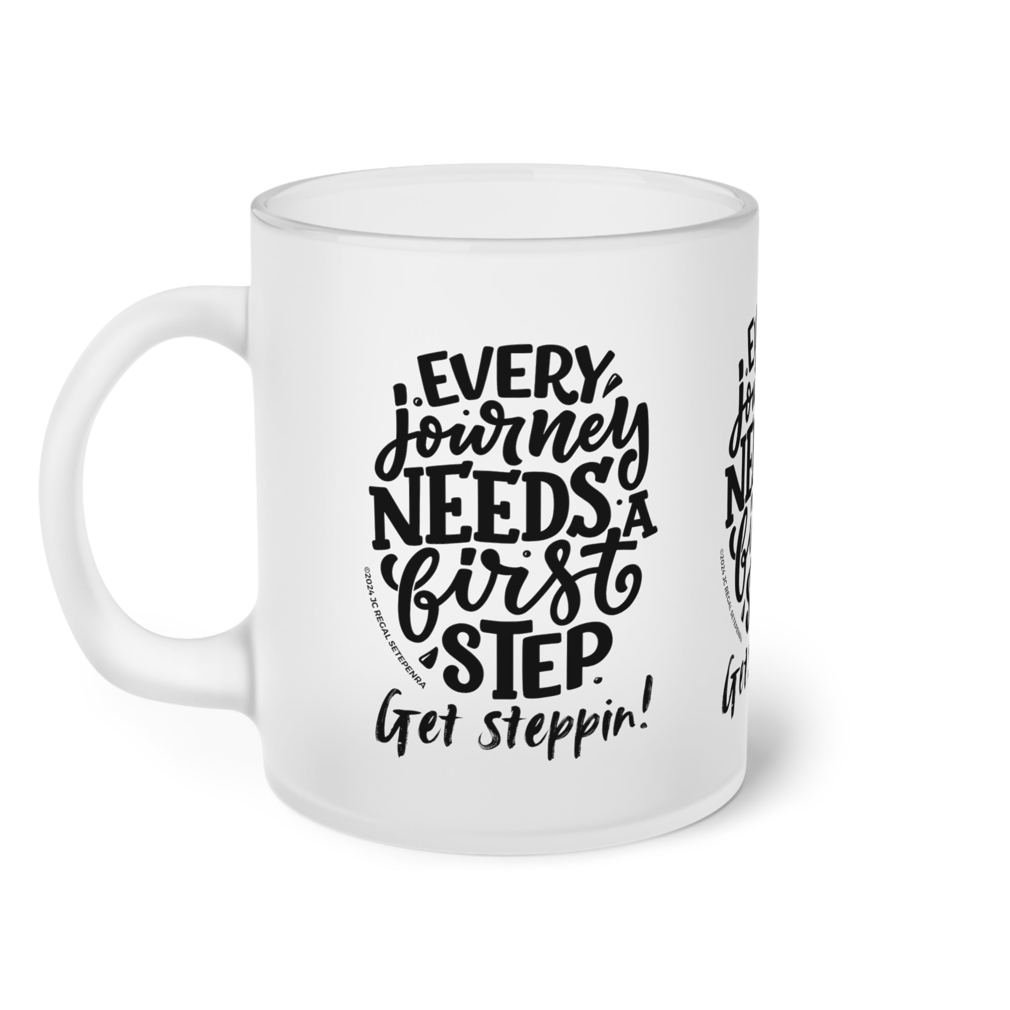 Get Steppin! Frosted Glass Mug, 11oz SETEPENRA Mug.