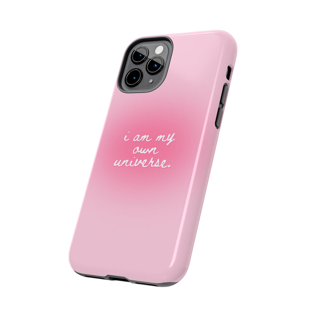 I Am My Own Universe — Pink Gradient Protective Cover Tough Phone Case