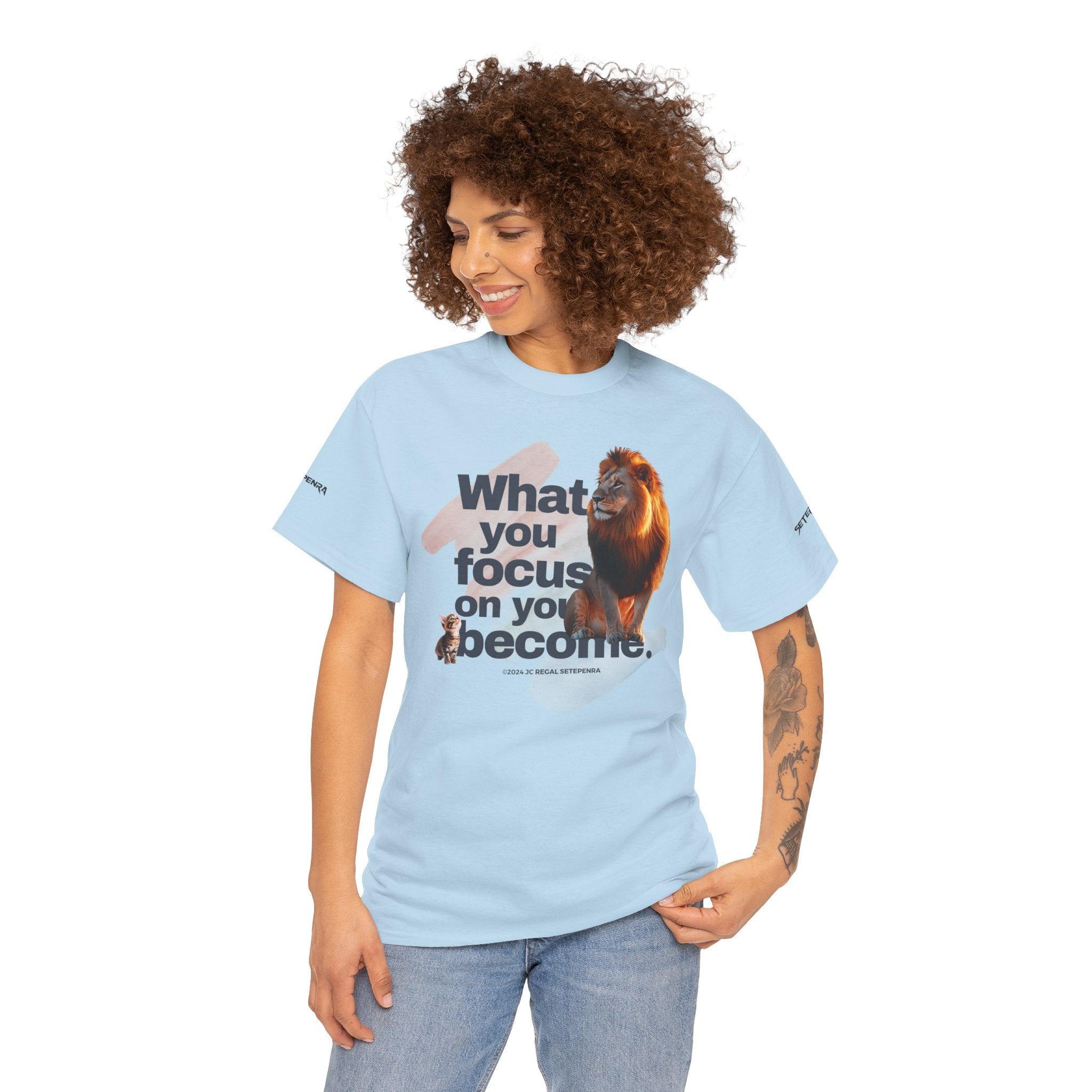 What You Focus On You Become Unisex Heavy Cotton Tee