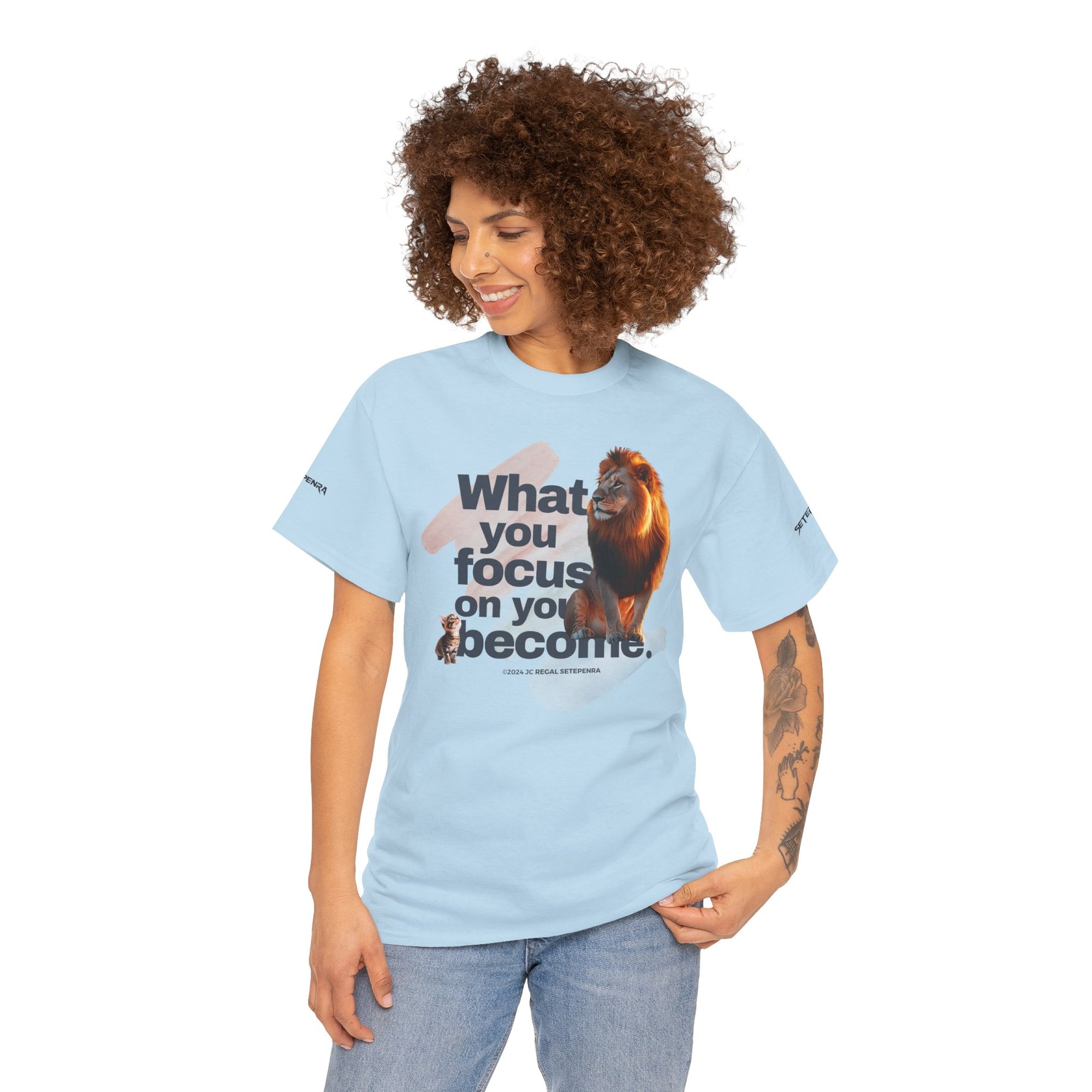 What You Focus On You Become Unisex Heavy Cotton Tee