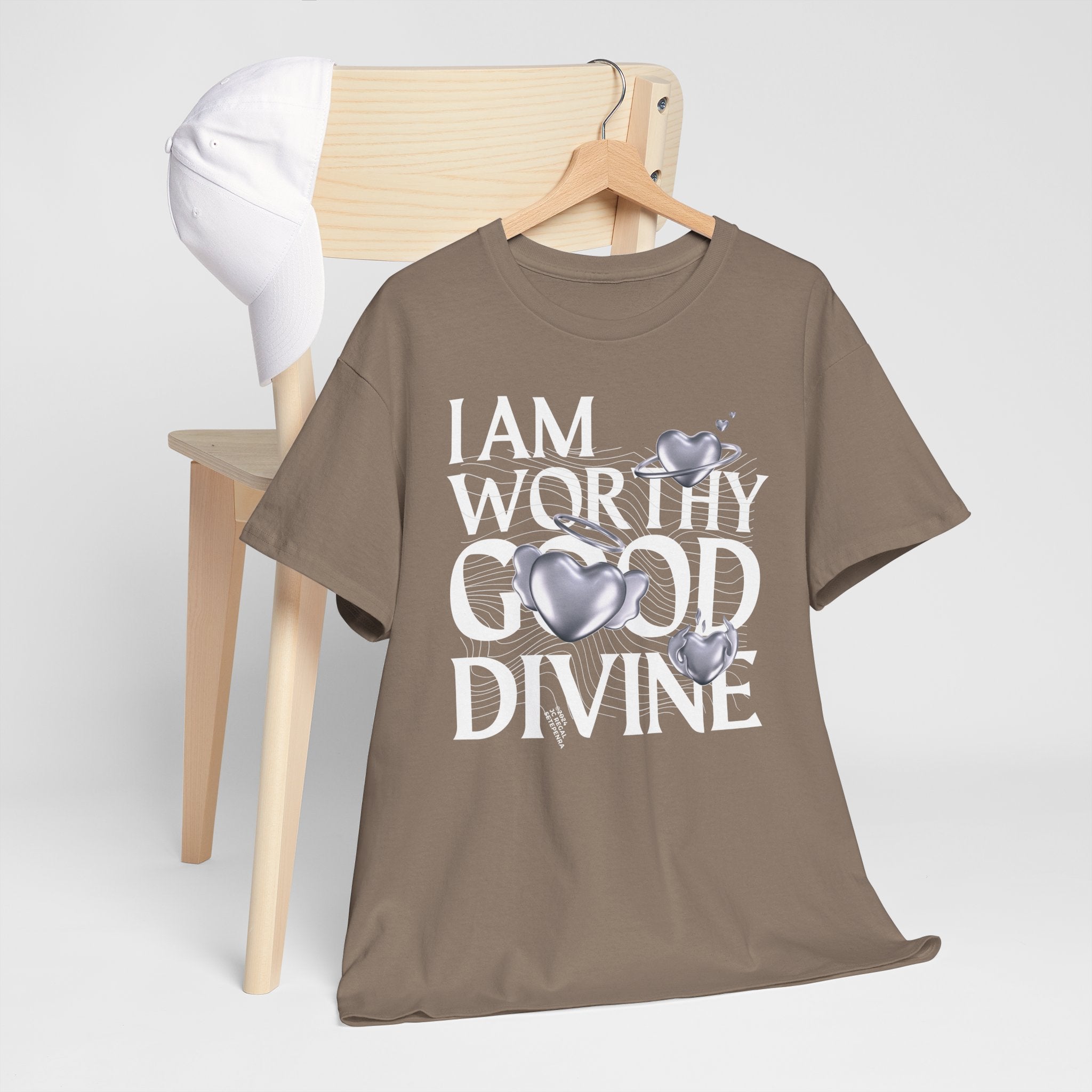 I AM WORTHY GOOD DIVINE Unisex Heavy Cotton Tee