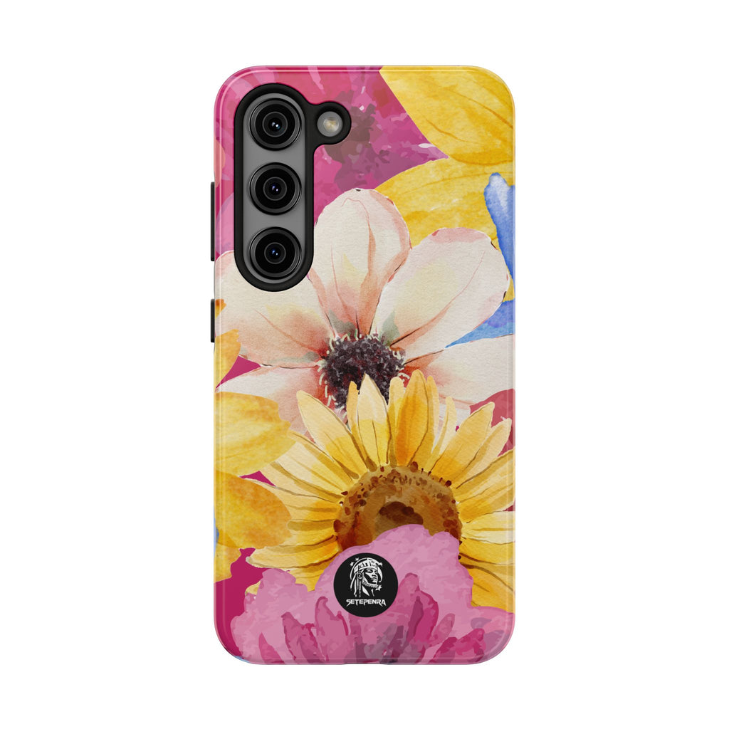 Watercolor Flowers Tough Phone Case (For iPhone, Galaxy & More)